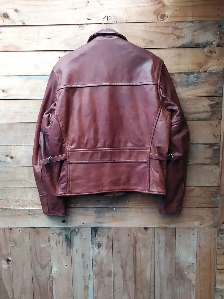 Indian Motorcycle INDIAN MOTORCYCLE HIGHWAYMAN CHERRY REDDISH LEATHER JACKET Size US S / EU 44-46 / 1 - 9 Thumbnail