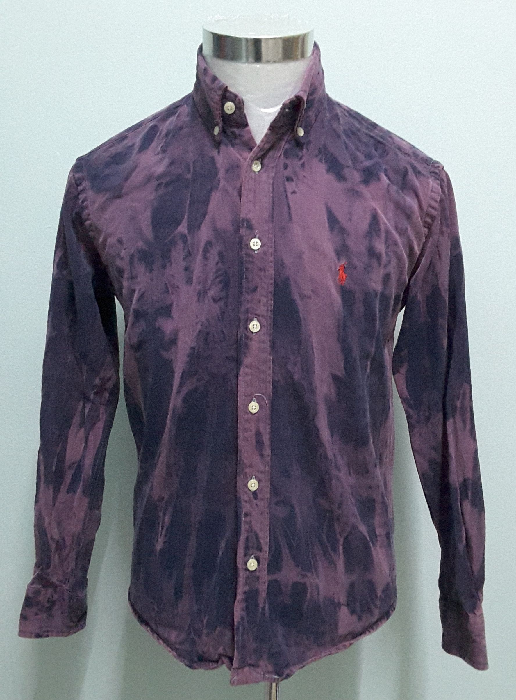 Dipped Purple Polo Ralph Lauren Buttons Up Shirt
