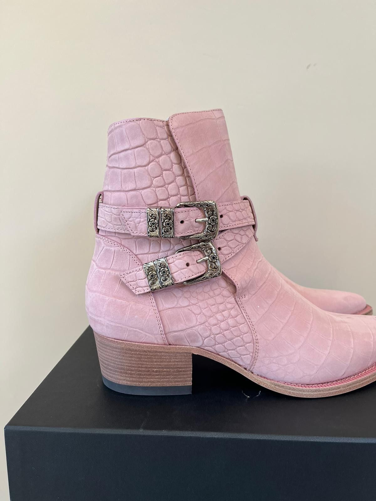 Amiri Croc Embossed Jodhpur Boot in Salmon Size US 13 / EU 46 - 3 Thumbnail