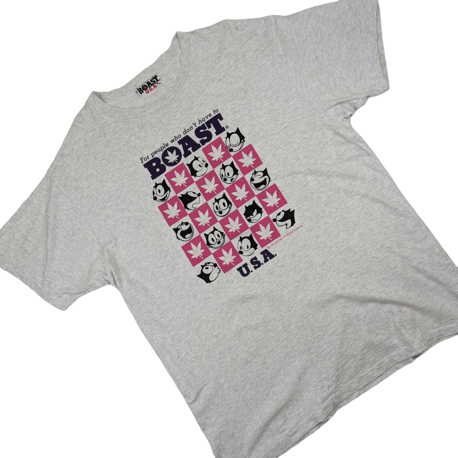Boast × Cartoon Network × Vintage Vintage 1995 BOAST Felix The Cat T-Shirt Single Stitches Size US XL / EU 56 / 4 - 2 Thumbnail