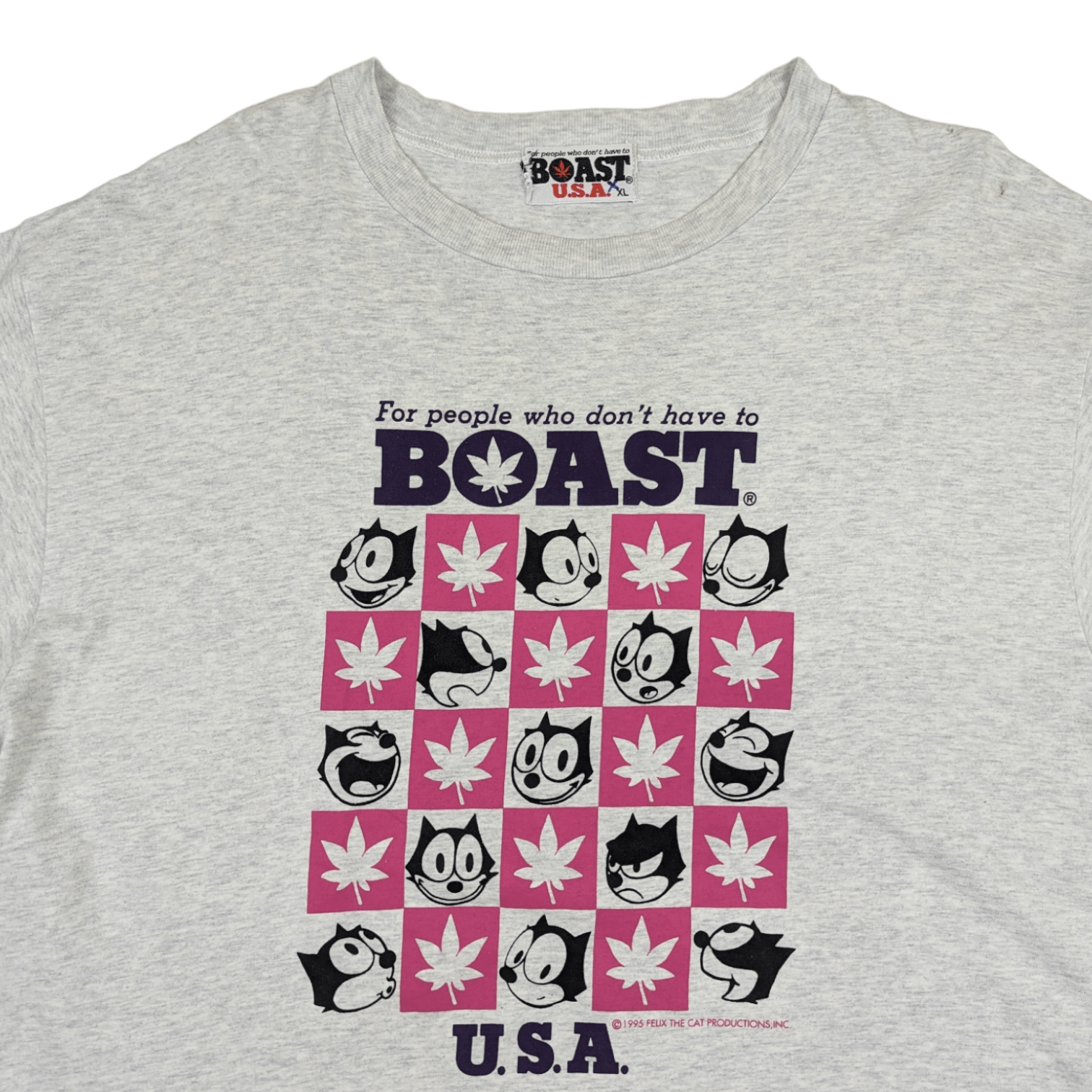Boast × Cartoon Network × Vintage Vintage 1995 BOAST Felix The Cat T-Shirt Single Stitches Size US XL / EU 56 / 4 - 4 Thumbnail