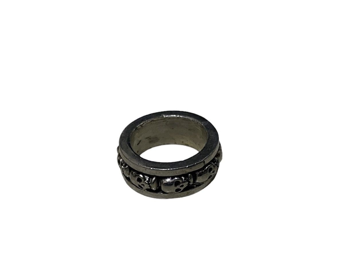 Jean Paul Gaultier JPG Inspired Delicate Skulls Engagement Steel Silver Ring Size ONE SIZE - 1 Thumbnail