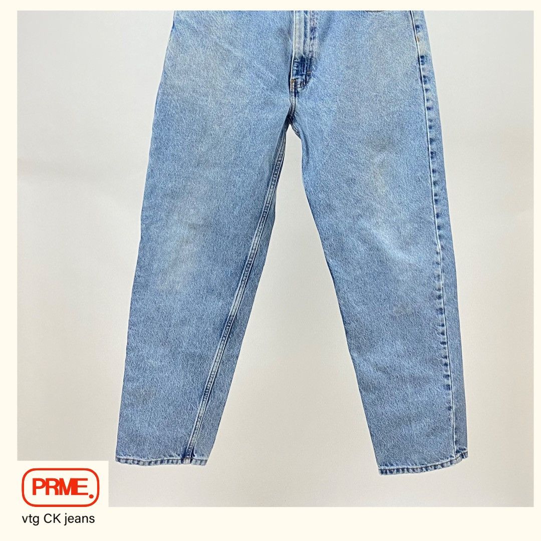 Calvin Klein × Vintage vintage 90s CK Doublestone Light Wash Denim jeans Size US 32 / EU 48 - 6 Thumbnail
