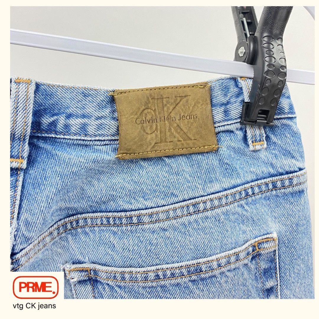 Calvin Klein × Vintage vintage 90s CK Doublestone Light Wash Denim jeans Size US 32 / EU 48 - 11 Thumbnail