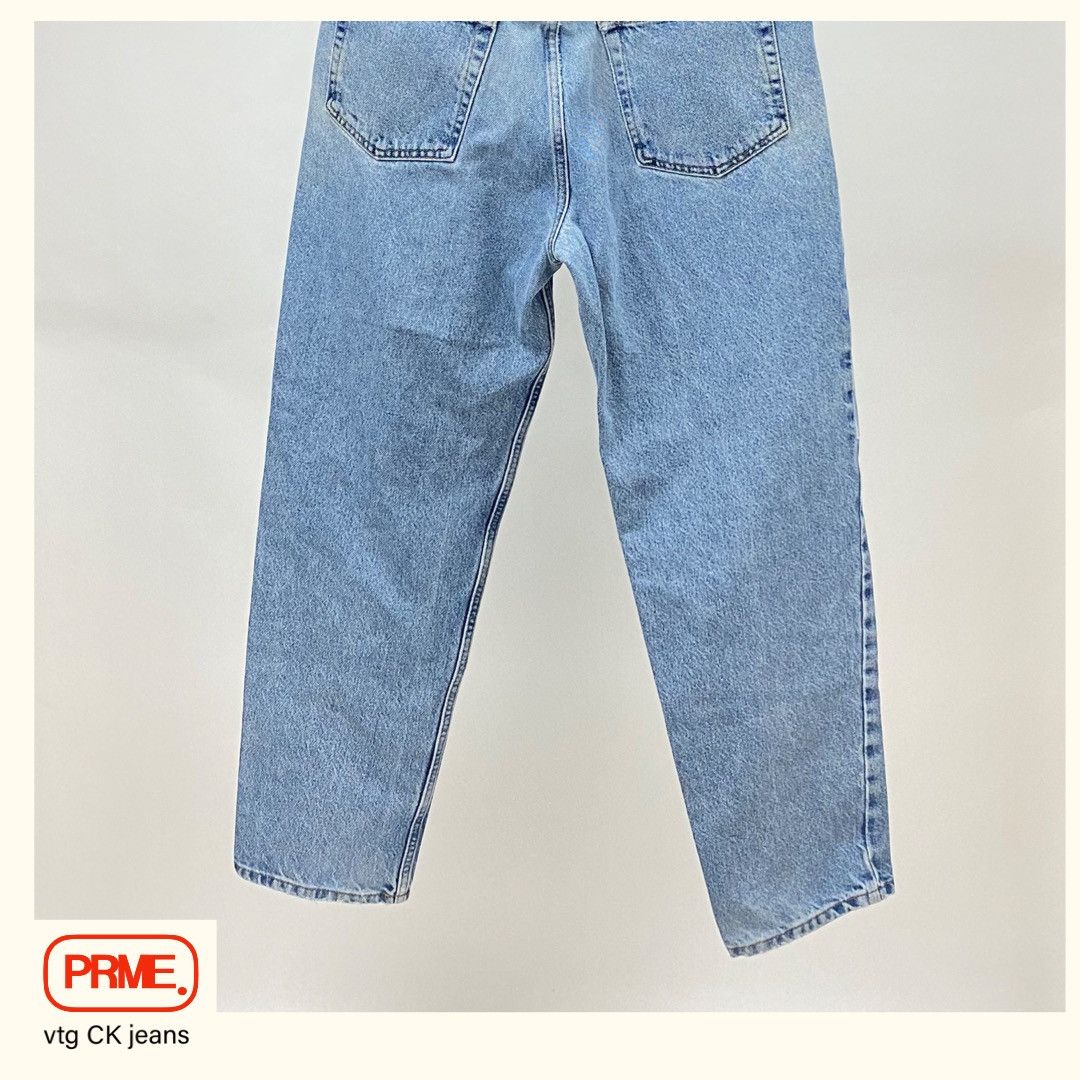 Calvin Klein × Vintage vintage 90s CK Doublestone Light Wash Denim jeans Size US 32 / EU 48 - 10 Thumbnail