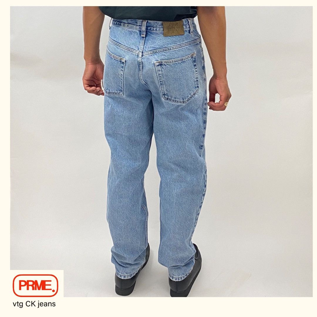 Calvin Klein × Vintage vintage 90s CK Doublestone Light Wash Denim jeans Size US 32 / EU 48 - 1 Thumbnail