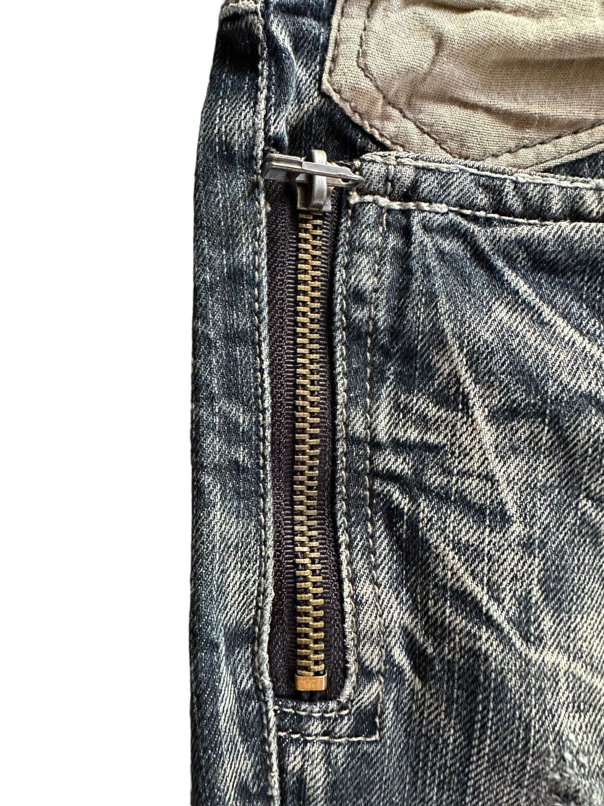 Tornado Mart 32/41 - 00's Rare Blow by Blue distressed mud wash denim Size US 32 / EU 48 - 8 Thumbnail