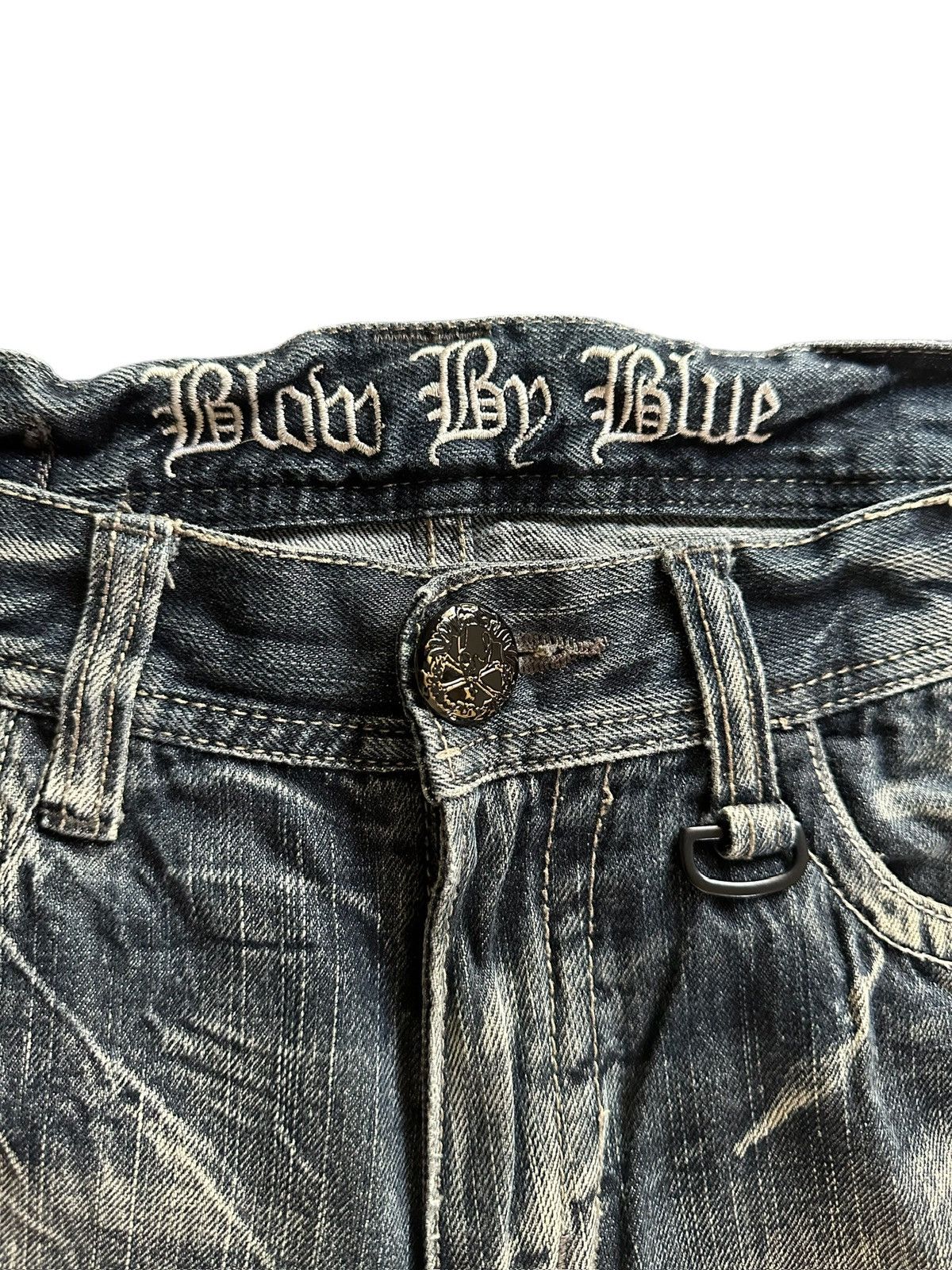 Tornado Mart 32/41 - 00's Rare Blow by Blue distressed mud wash denim Size US 32 / EU 48 - 7 Thumbnail