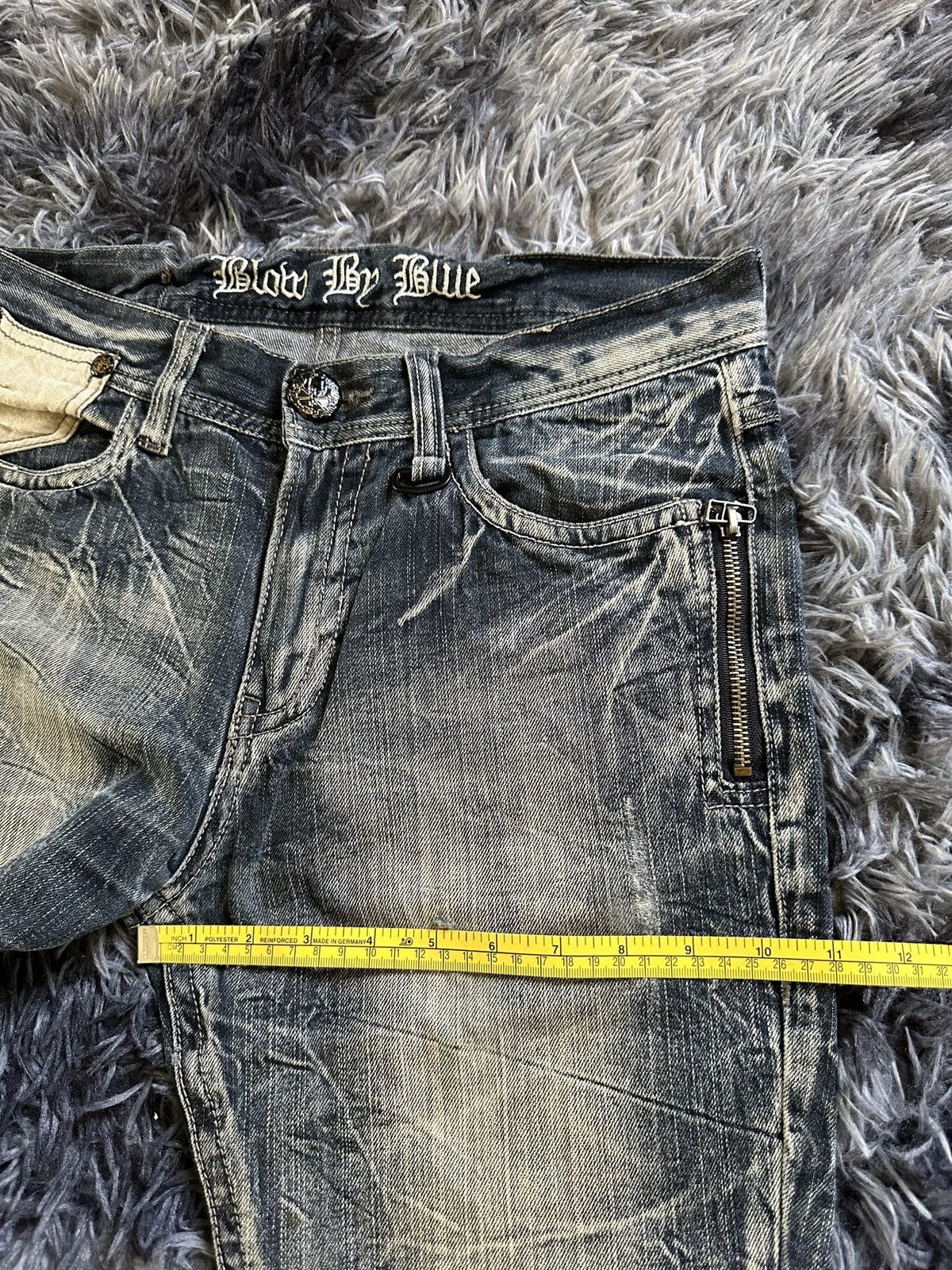 Tornado Mart 32/41 - 00's Rare Blow by Blue distressed mud wash denim Size US 32 / EU 48 - 20 Thumbnail
