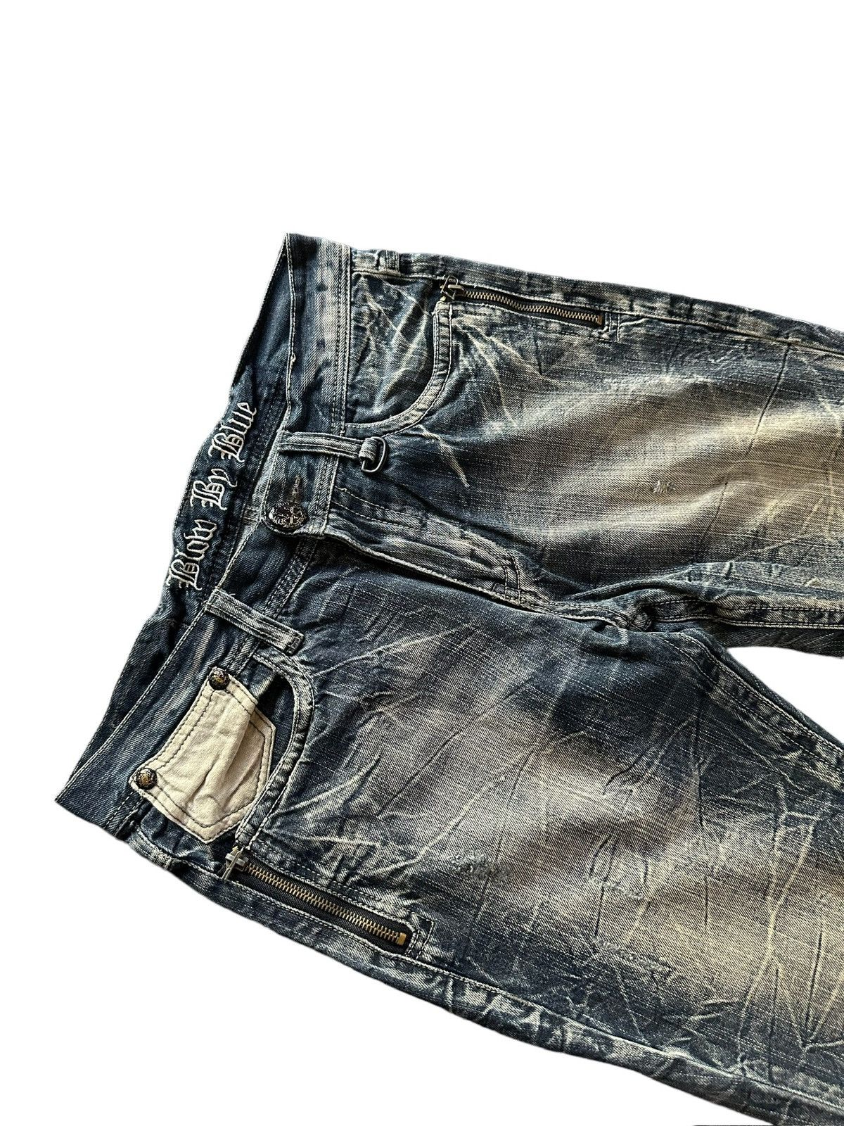 Tornado Mart 32/41 - 00's Rare Blow by Blue distressed mud wash denim Size US 32 / EU 48 - 5 Thumbnail