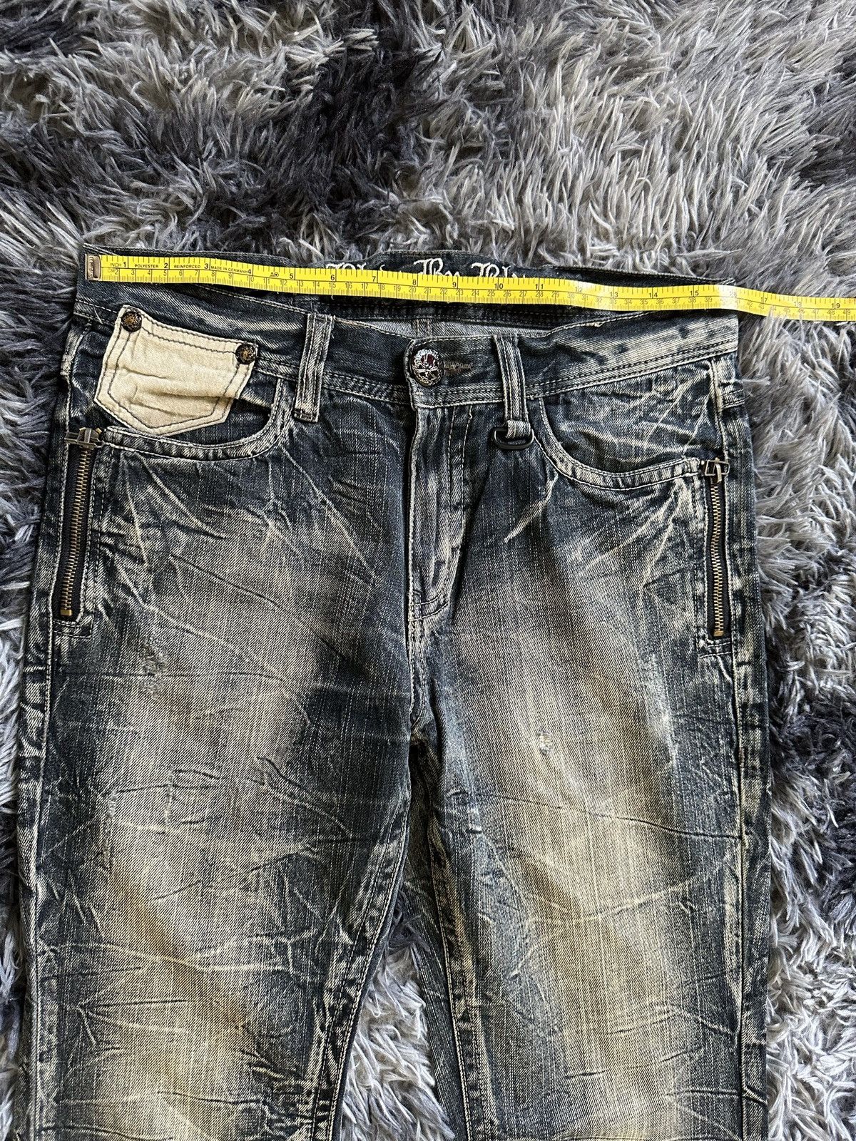 Tornado Mart 32/41 - 00's Rare Blow by Blue distressed mud wash denim Size US 32 / EU 48 - 16 Thumbnail