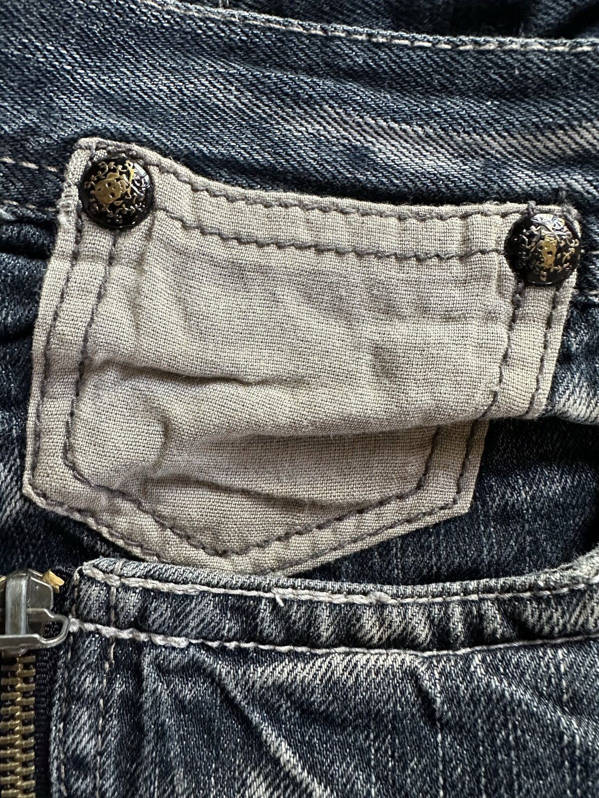 Tornado Mart 32/41 - 00's Rare Blow by Blue distressed mud wash denim Size US 32 / EU 48 - 11 Thumbnail