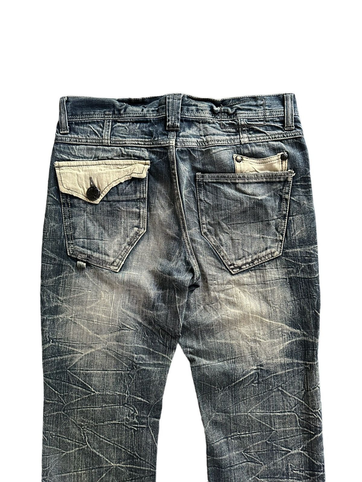 Tornado Mart 32/41 - 00's Rare Blow by Blue distressed mud wash denim Size US 32 / EU 48 - 10 Thumbnail