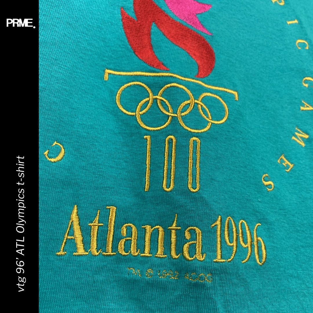 Hanes vintage 1996 Atlanta Olympics Single Stitch spellout t-shirt Size US XL / EU 56 / 4 - 3 Thumbnail