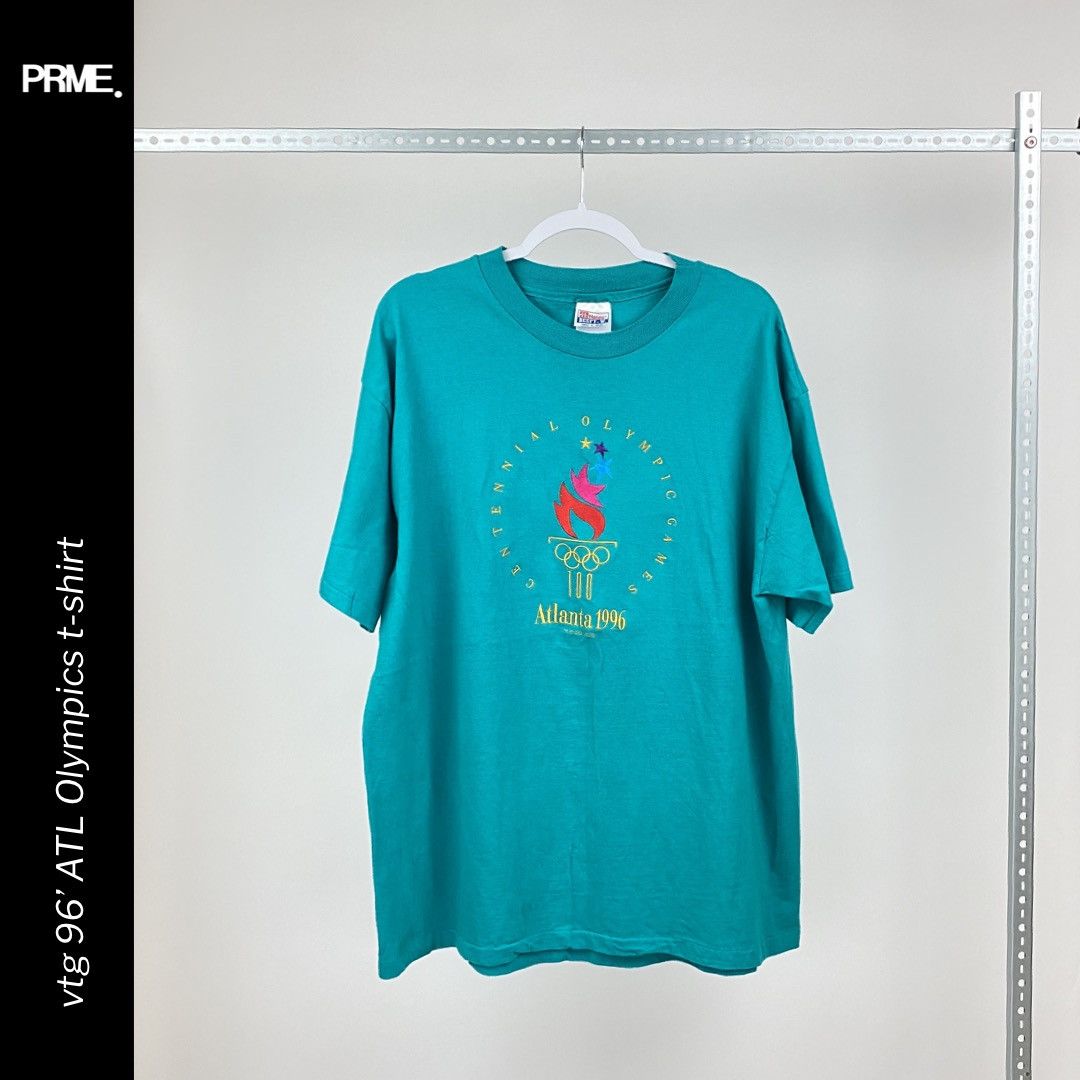 Hanes vintage 1996 Atlanta Olympics Single Stitch spellout t-shirt Size US XL / EU 56 / 4 - 2 Thumbnail