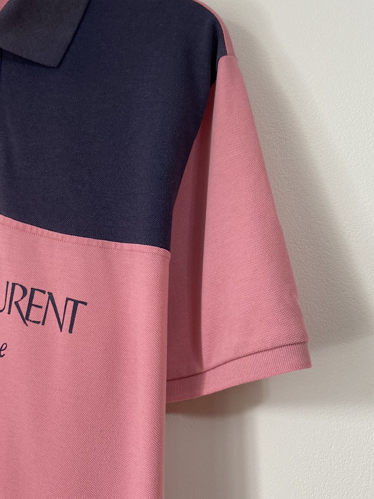 Yves Saint Laurent YSL Yves Saint Laurent Polo T-shirt Pink big logo Size US M / EU 48-50 / 2 - 12 Thumbnail