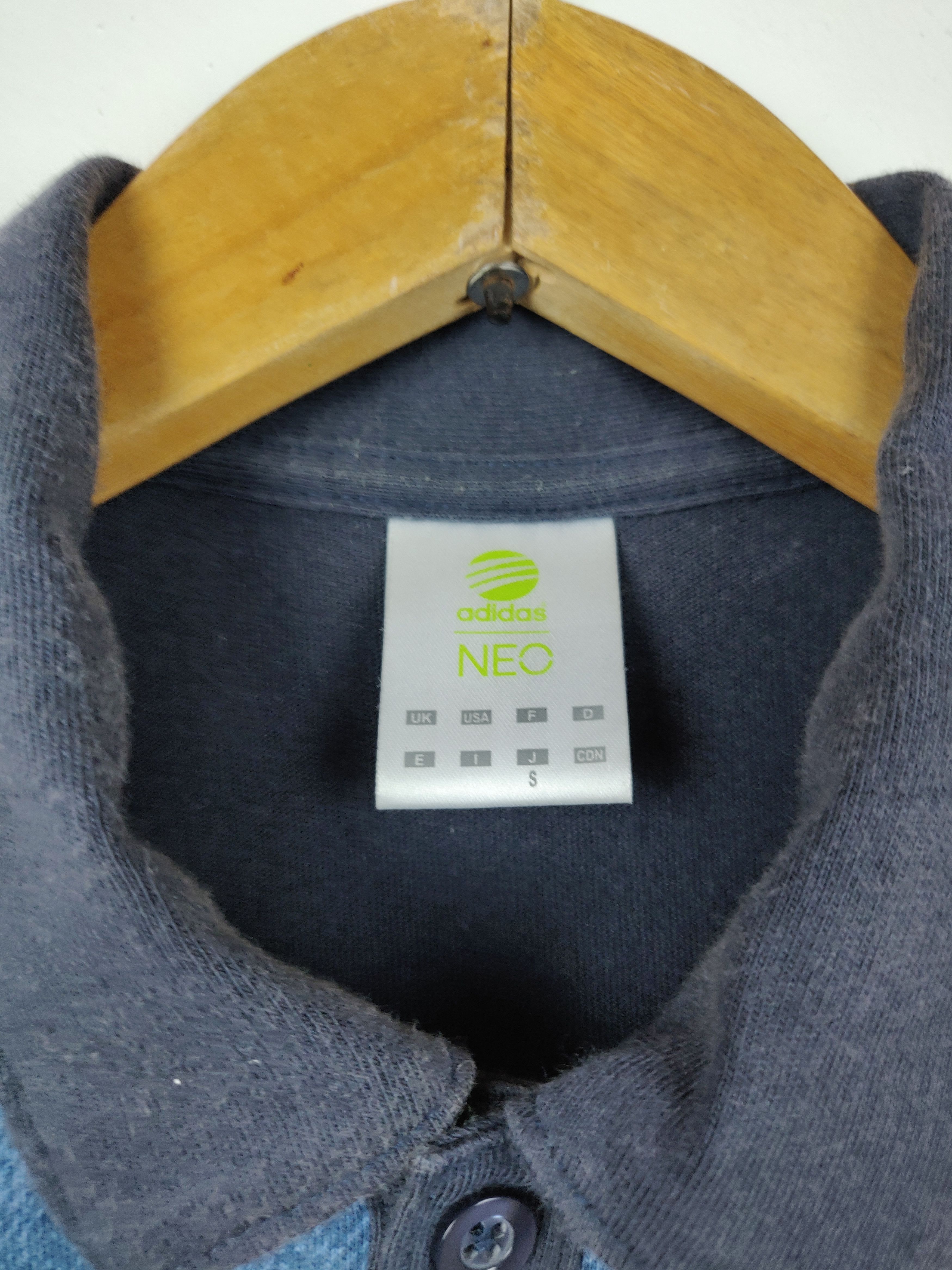 Adidas × Vintage Adidas Neo Label Denim Pattern Polo Shirts Size US S / EU 44-46 / 1 - 3 Thumbnail