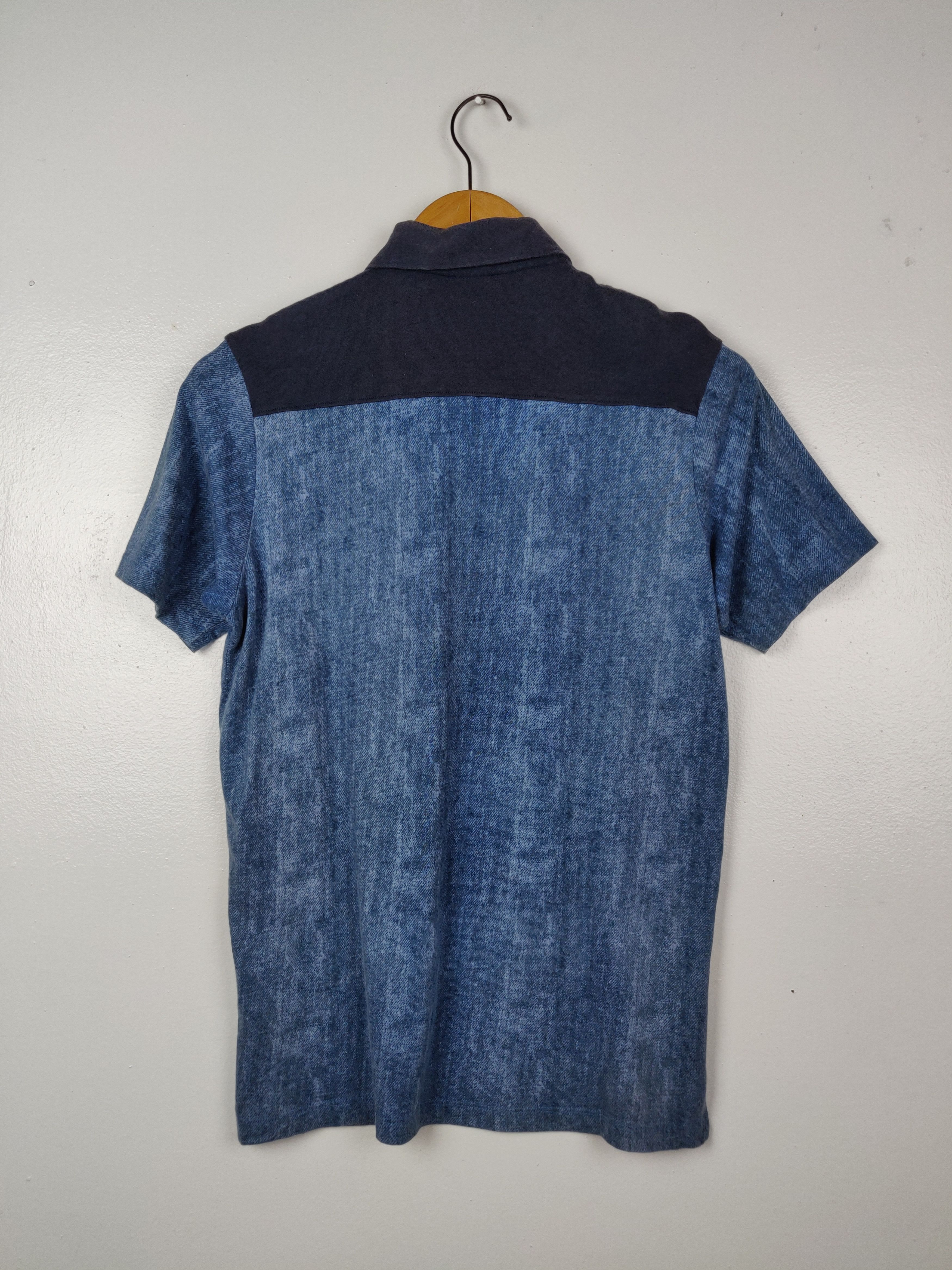 Adidas × Vintage Adidas Neo Label Denim Pattern Polo Shirts Size US S / EU 44-46 / 1 - 4 Thumbnail
