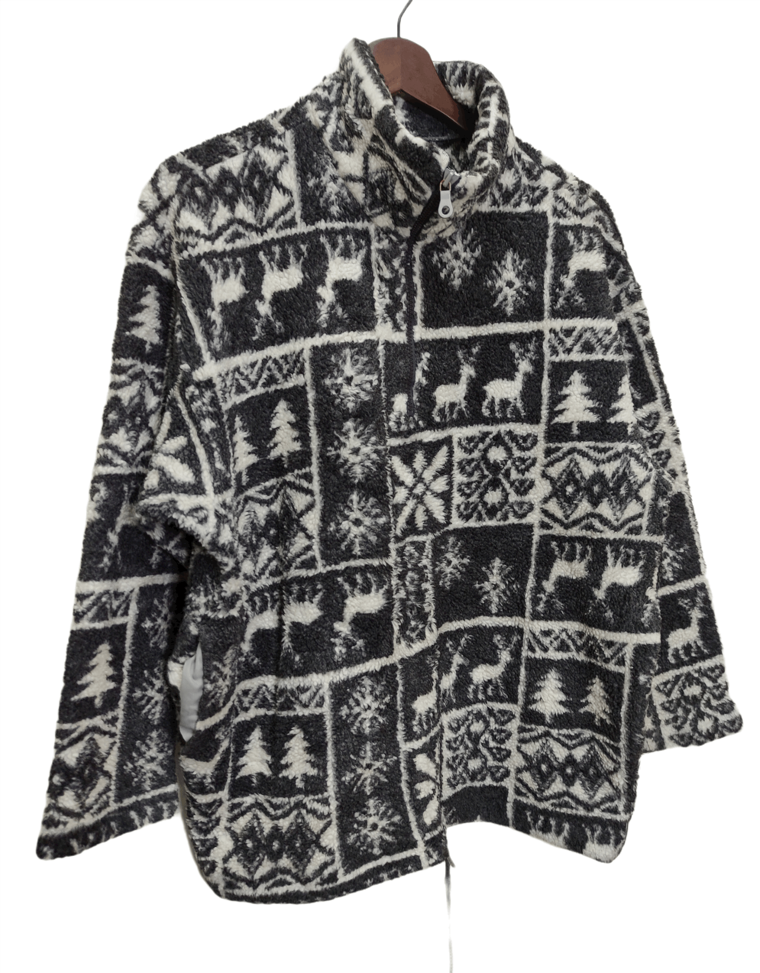 Ellesse × Goldwin × Vintage Vintage Ellesse Natural Animal Printed Fleece Winter Jacket Size US M / EU 48-50 / 2 - 2 Thumbnail