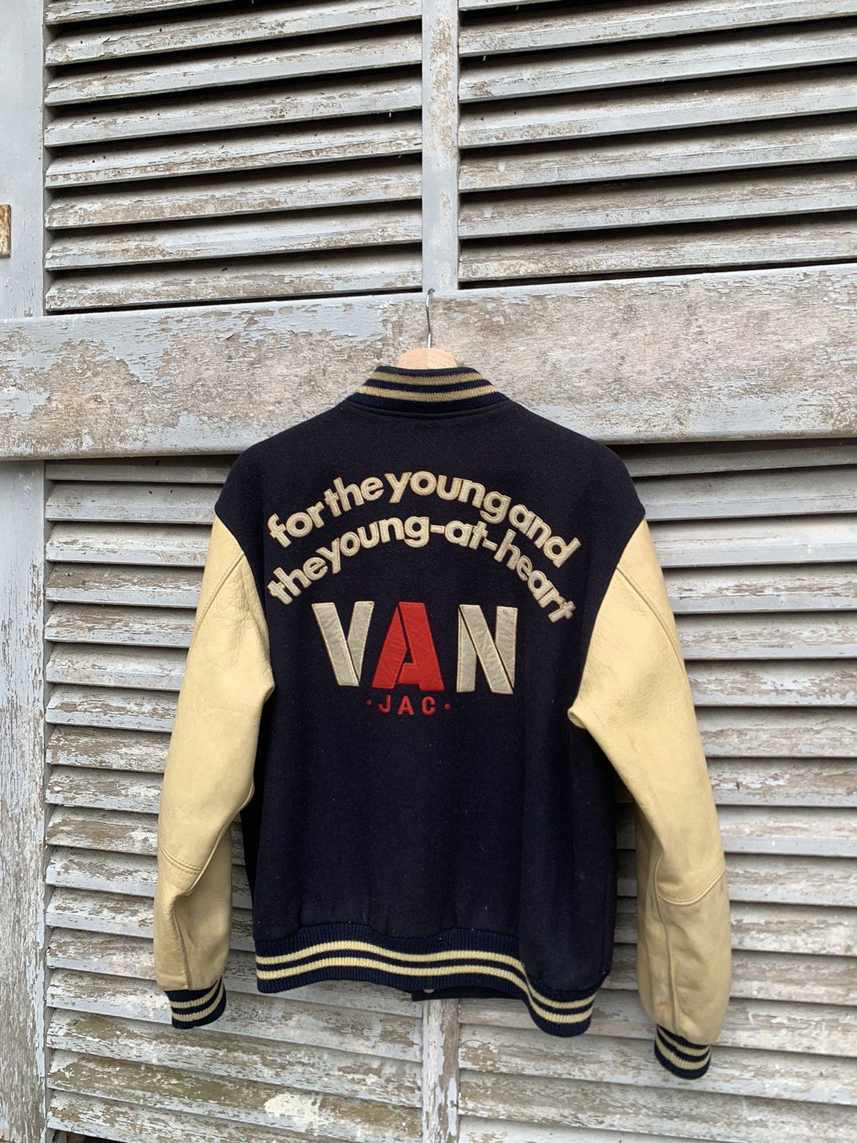 Vintage 👹VINTAGE VAN JACK ‘TOUCH DOWN’ Varsity Jacket Size US M / EU 48-50 / 2 - 10 Thumbnail