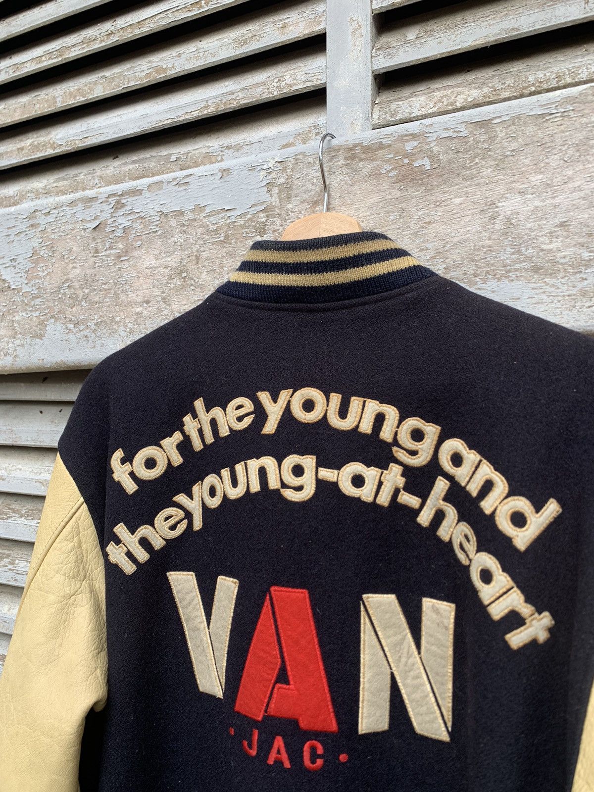Vintage 👹VINTAGE VAN JACK ‘TOUCH DOWN’ Varsity Jacket Size US M / EU 48-50 / 2 - 12 Thumbnail