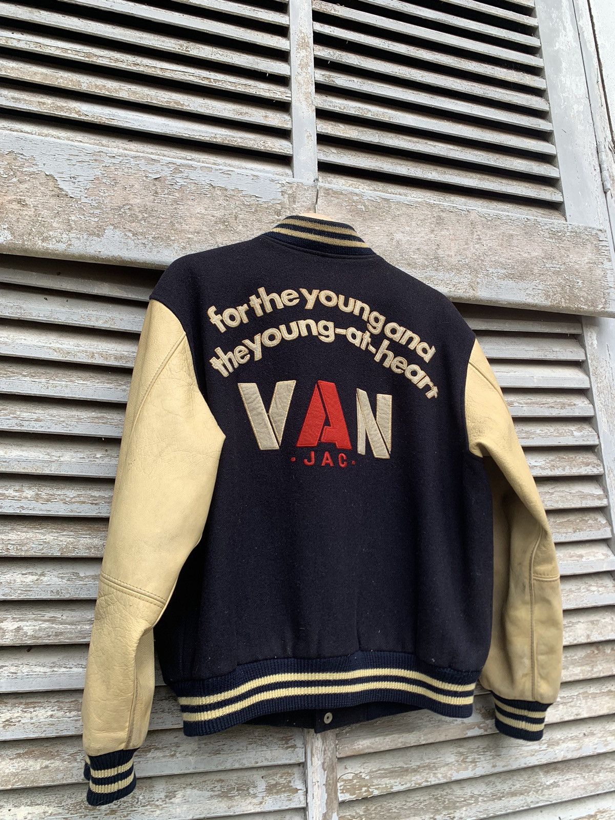 Vintage 👹VINTAGE VAN JACK ‘TOUCH DOWN’ Varsity Jacket Size US M / EU 48-50 / 2 - 11 Thumbnail