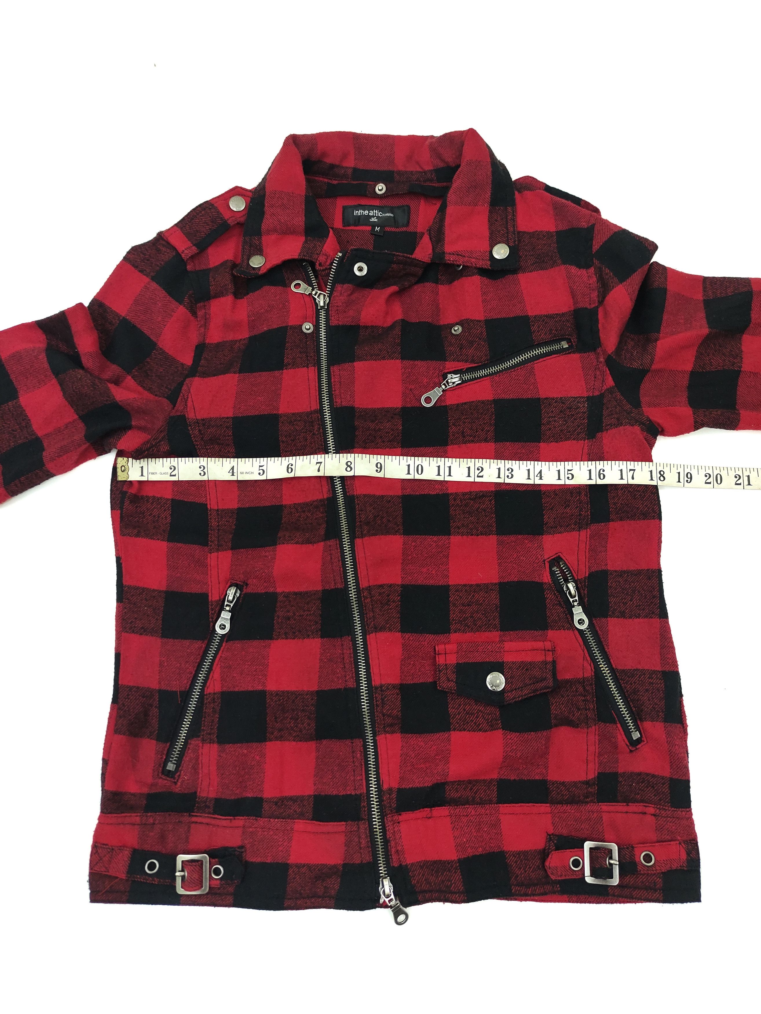 InThe Attic Scottish Buffalo Plaid Red Checkered Biker/Punk