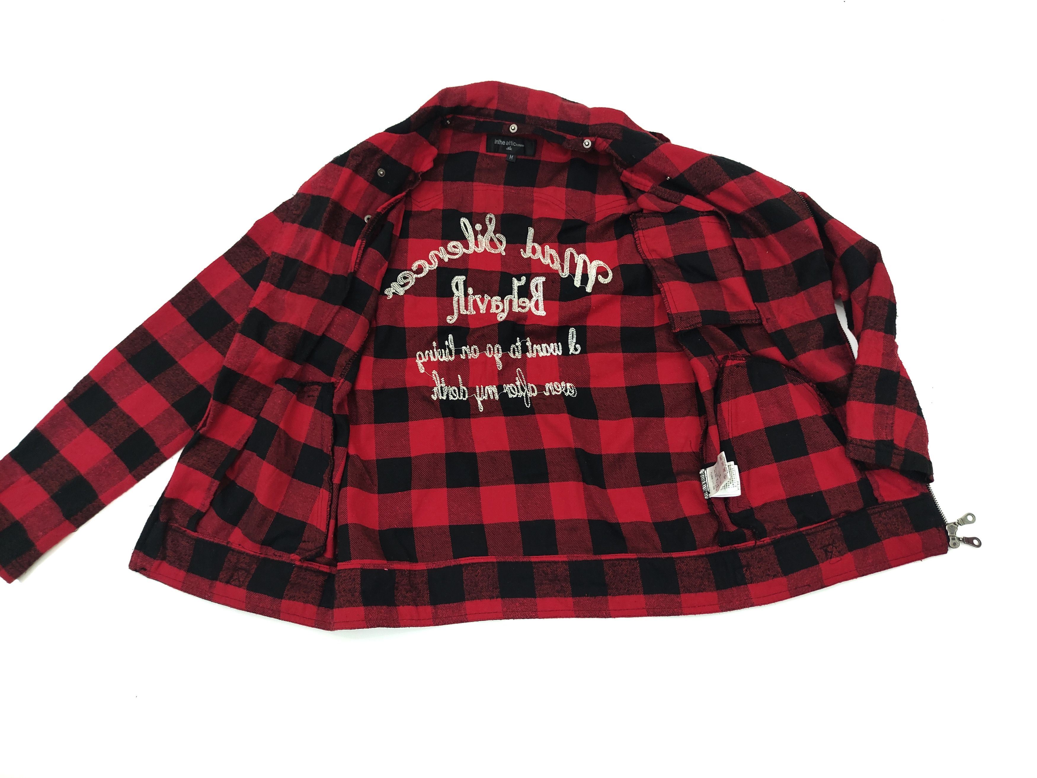 In The Attic × Japanese Brand × Seditionaries InThe Attic Scottish Buffalo Plaid Red Checkered Biker/Punk Size US M / EU 48-50 / 2 - 4 Thumbnail