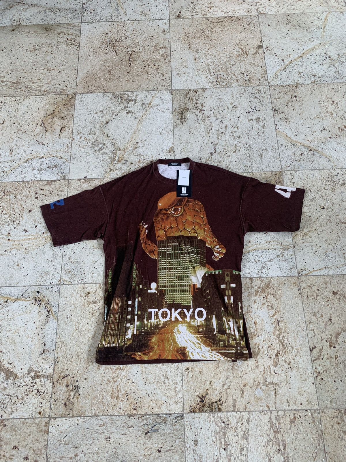 image of Undercover Zombie Multicolor Burgundy Tee, Men's (Size XL)