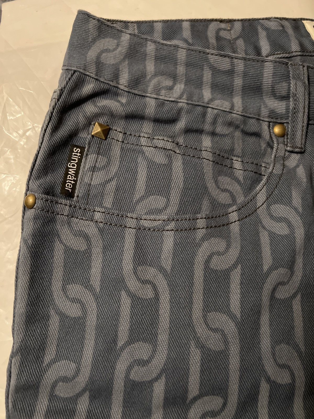 Japanese Brand × Stingwater Stingwater chain denim jeans Size US 34 / EU 50 - 9 Thumbnail