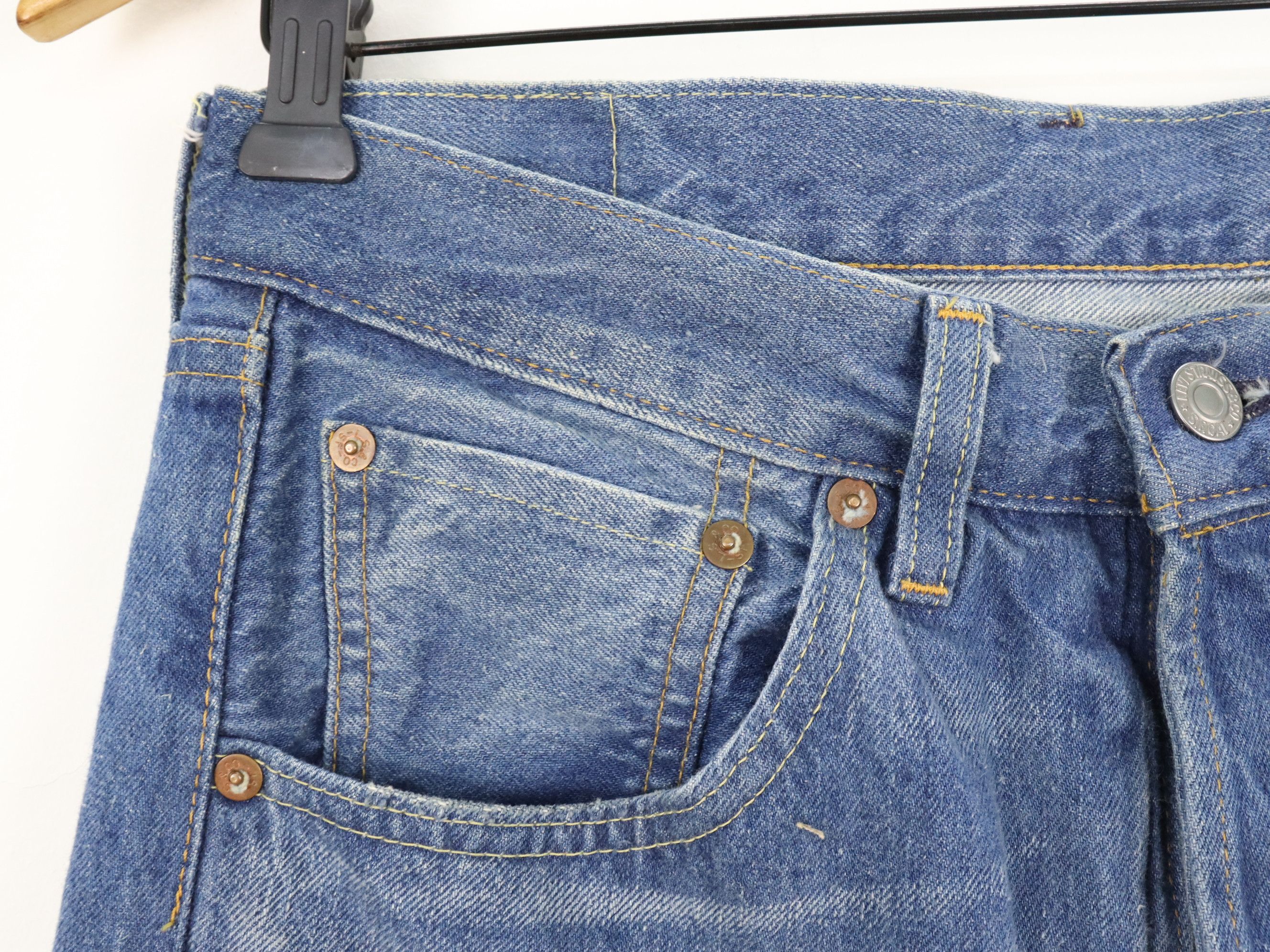 Levi's Vintage Clothing LVC 501XX 1955 50s Model Selvedge Big E Loose Straight Jean Size US 30 / EU 46 - 6 Thumbnail