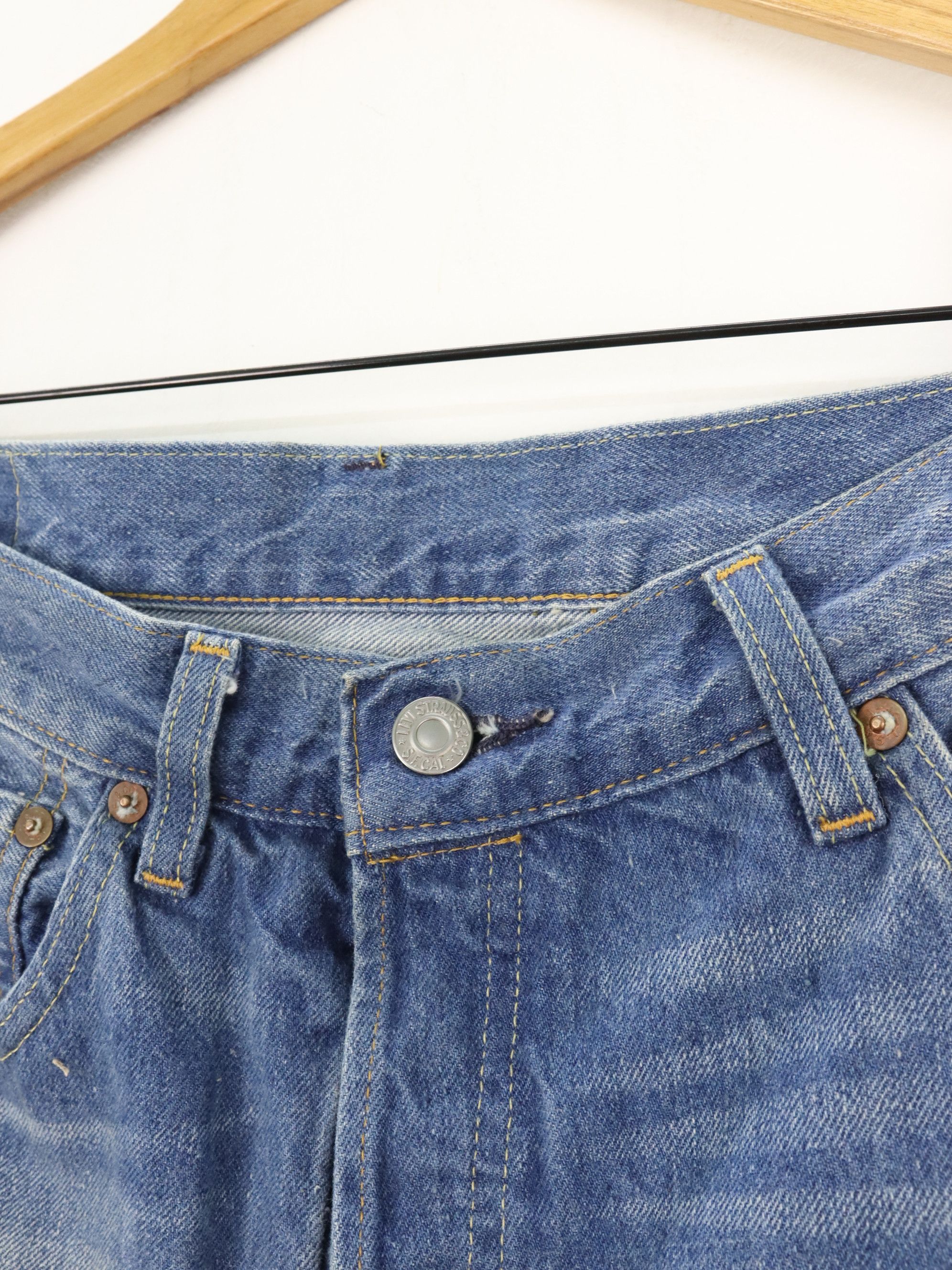 Levi's Vintage Clothing LVC 501XX 1955 50s Model Selvedge Big E Loose Straight Jean Size US 30 / EU 46 - 7 Thumbnail