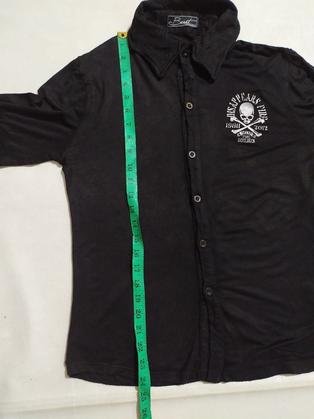 Japanese Brand × Seditionaries 🔥Beast Japan Skull Sparkling Shirt Stretch Punk Bondage Size US S / EU 44-46 / 1 - 9 Thumbnail