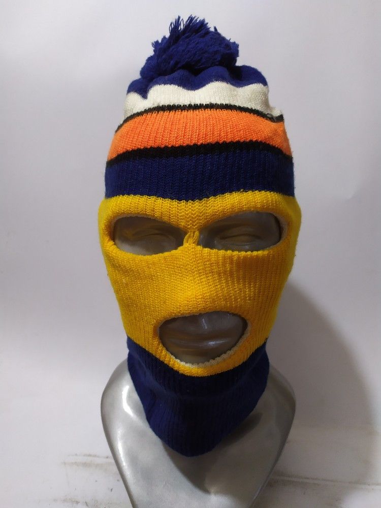 Other 🔥Unknown Stripe Multi Coloured design balaclava Masked Hats Size ONE SIZE - 1 Thumbnail