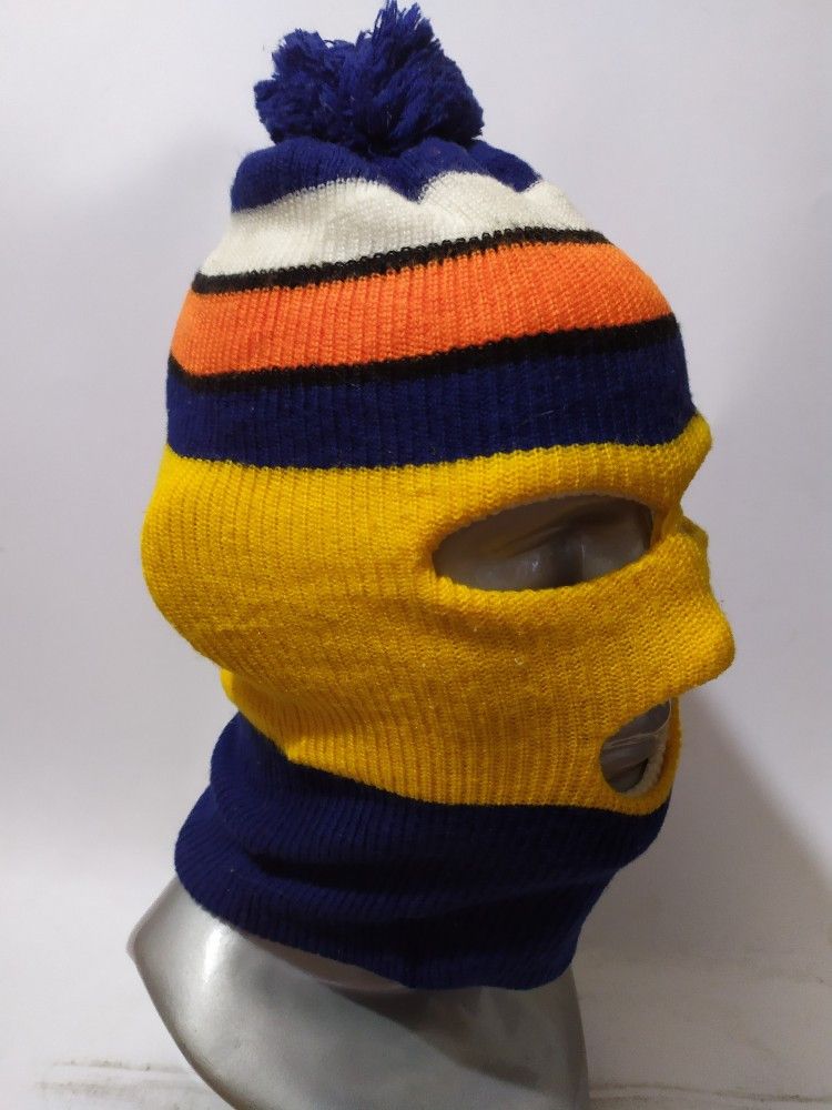 Other 🔥Unknown Stripe Multi Coloured design balaclava Masked Hats Size ONE SIZE - 3 Thumbnail