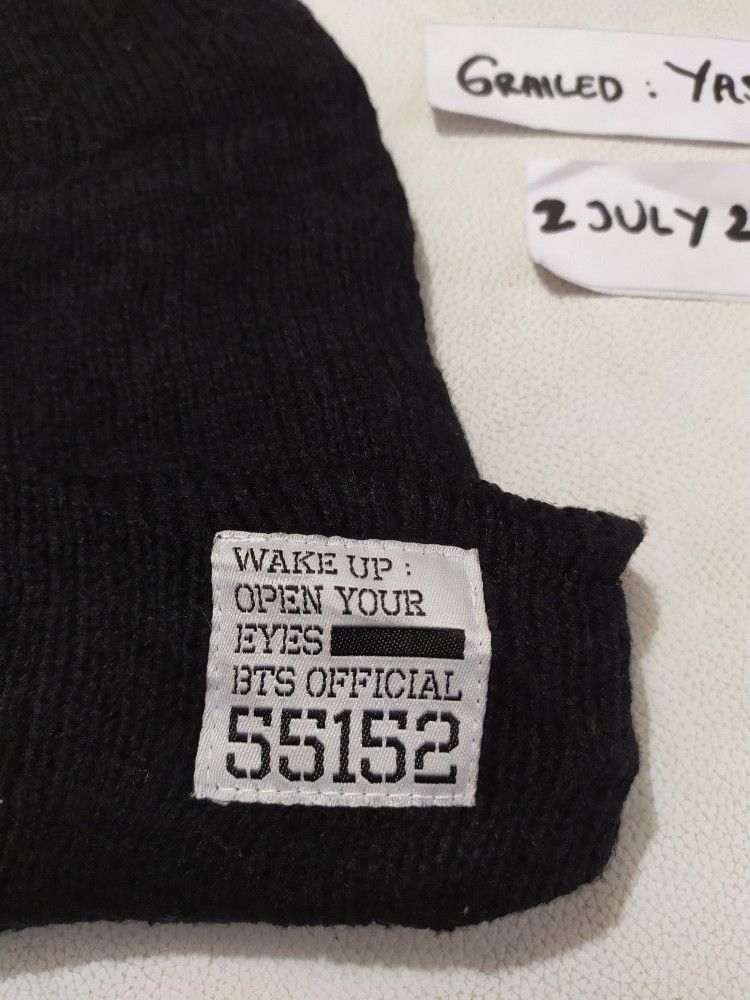Band Tees × Japanese Brand 🔥BTS 2015 Merch kpop Black Beanie Size ONE SIZE - 5 Thumbnail