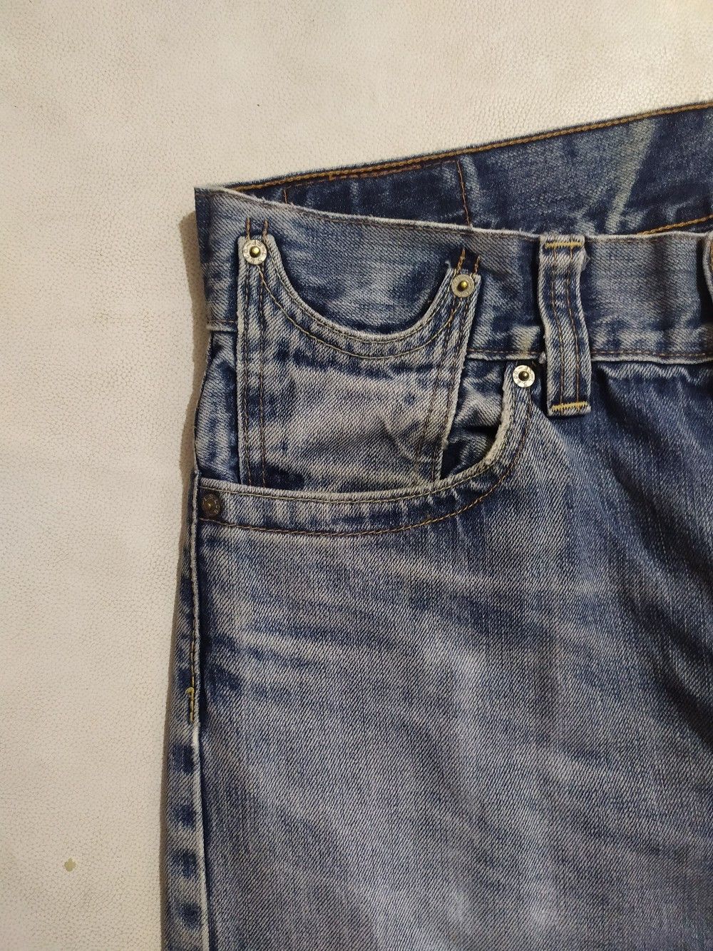 Levi's × Levi's Made & Crafted × Levi's Vintage Clothing Levi’s 523 Straight Fit Classic Stone Washed Denim Jeans Size US 32 / EU 48 - 4 Thumbnail