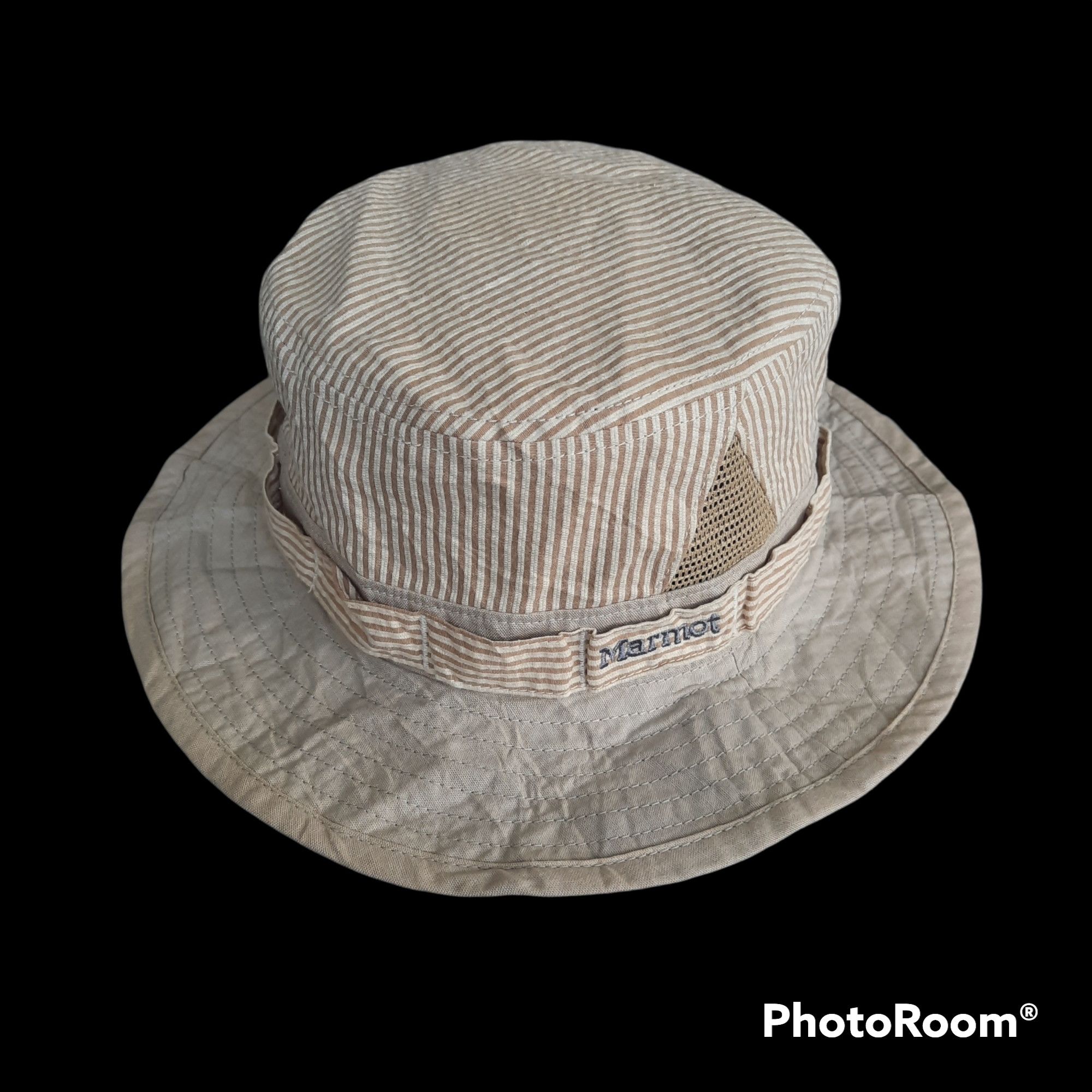 Marmot 🔥Vintage marmot embroidery spellout stripes hunting hat Size ONE SIZE - 1 Thumbnail