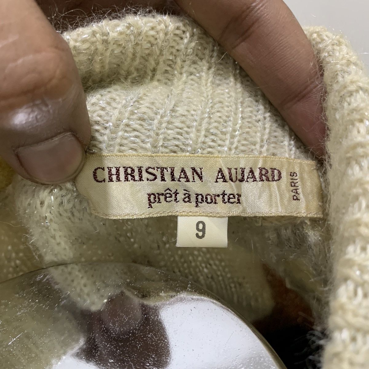 Christian Audigier × Designer CHRISTIAN AUJARD PARIS Pret aPorter Mohair Knitwear Sweater Size US M / EU 48-50 / 2 - 18 Thumbnail