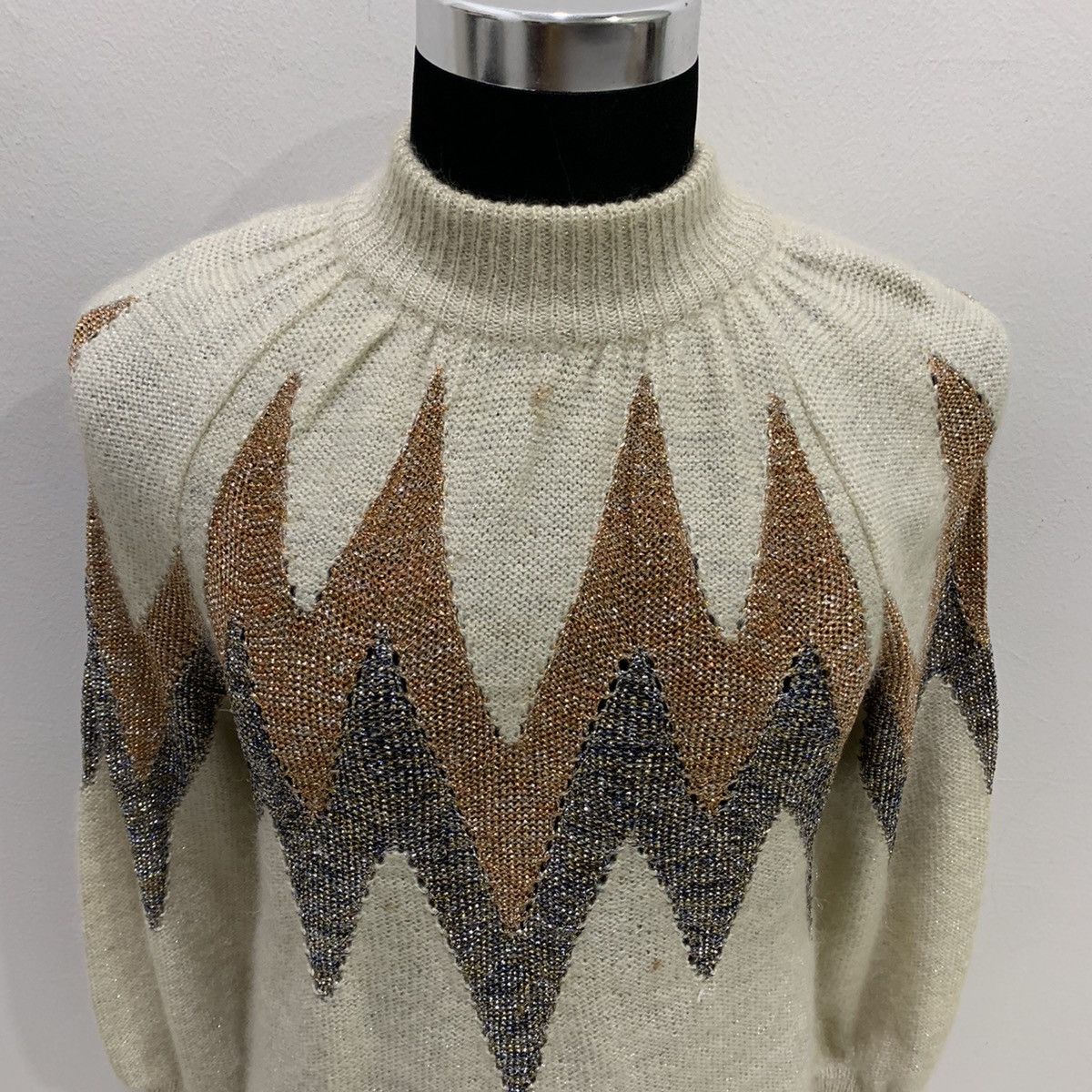 Christian Audigier × Designer CHRISTIAN AUJARD PARIS Pret aPorter Mohair Knitwear Sweater Size US M / EU 48-50 / 2 - 3 Thumbnail