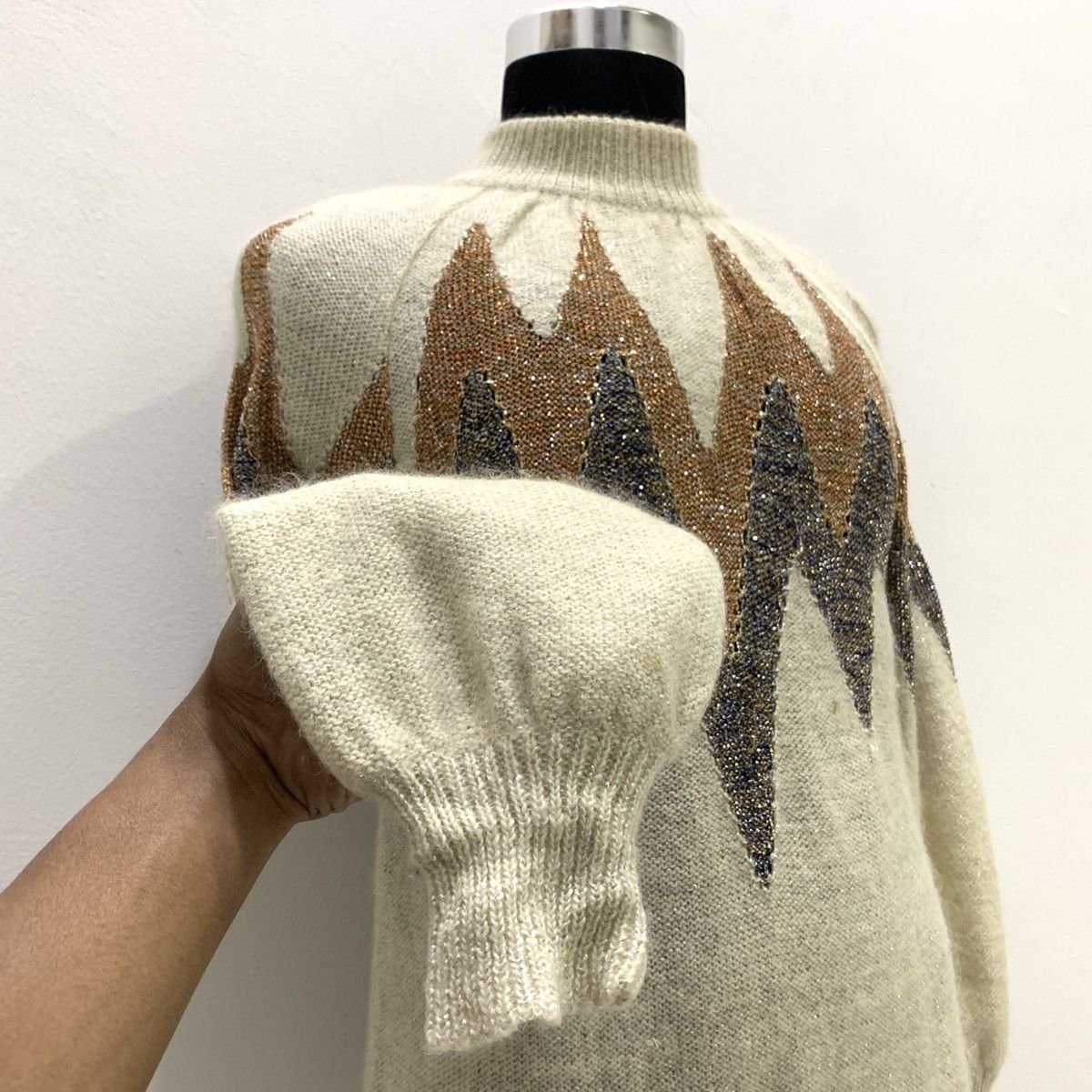 Christian Audigier × Designer CHRISTIAN AUJARD PARIS Pret aPorter Mohair Knitwear Sweater Size US M / EU 48-50 / 2 - 9 Thumbnail