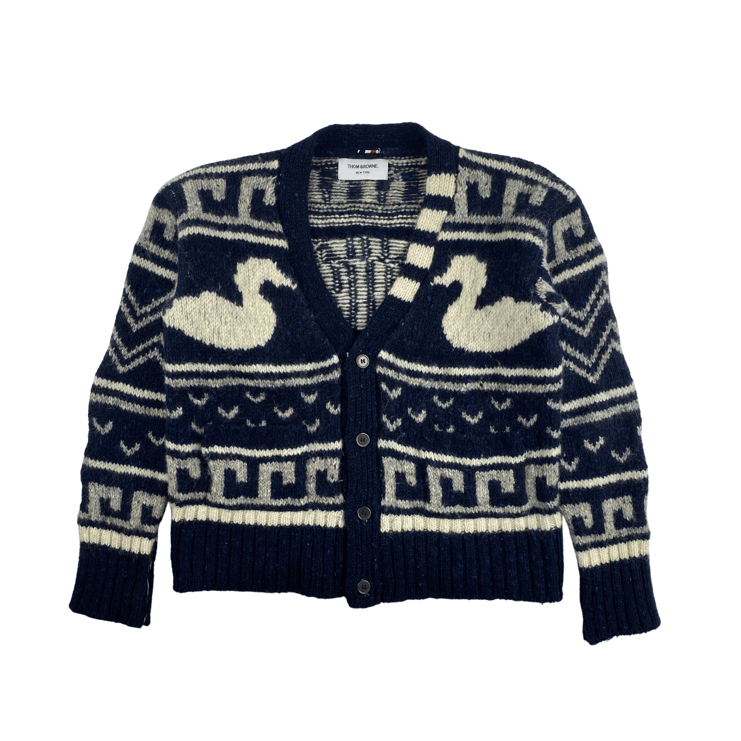 Thom Browne Thom Browne Blue Duck Knit Cardigan Size US S / EU 44-46 / 1 - 2 Thumbnail