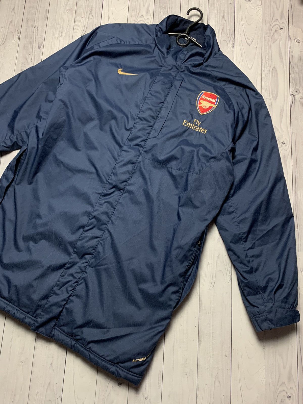 Nike × Vintage Vintage Nike Arsenal soccer parka jacket size L Size US L / EU 52-54 / 3 - 2 Thumbnail