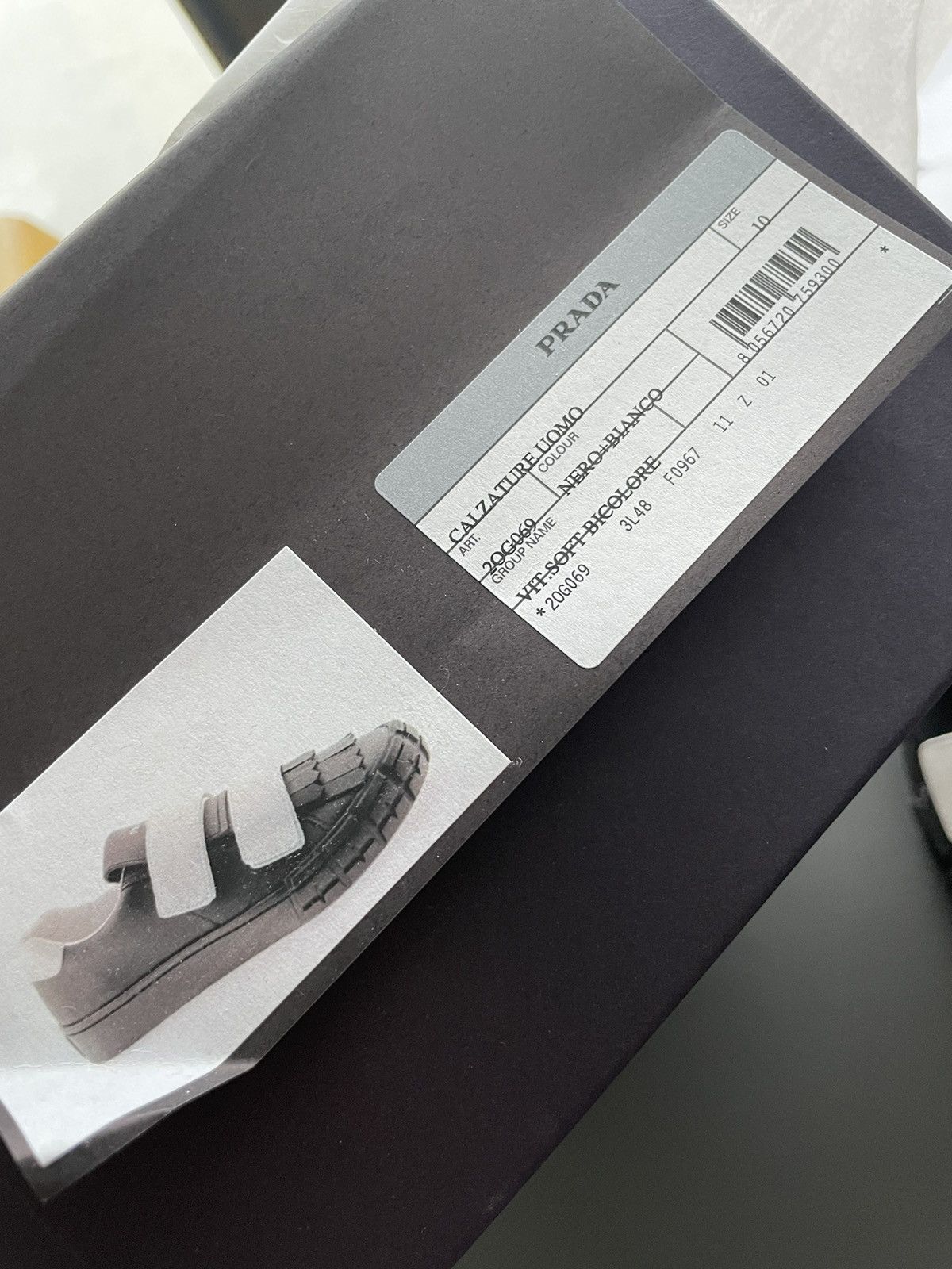 Prada BrandNew Limited Edition Runway Prada Logo Leather Sneakers Size US 10 / EU 43 - 25 Thumbnail