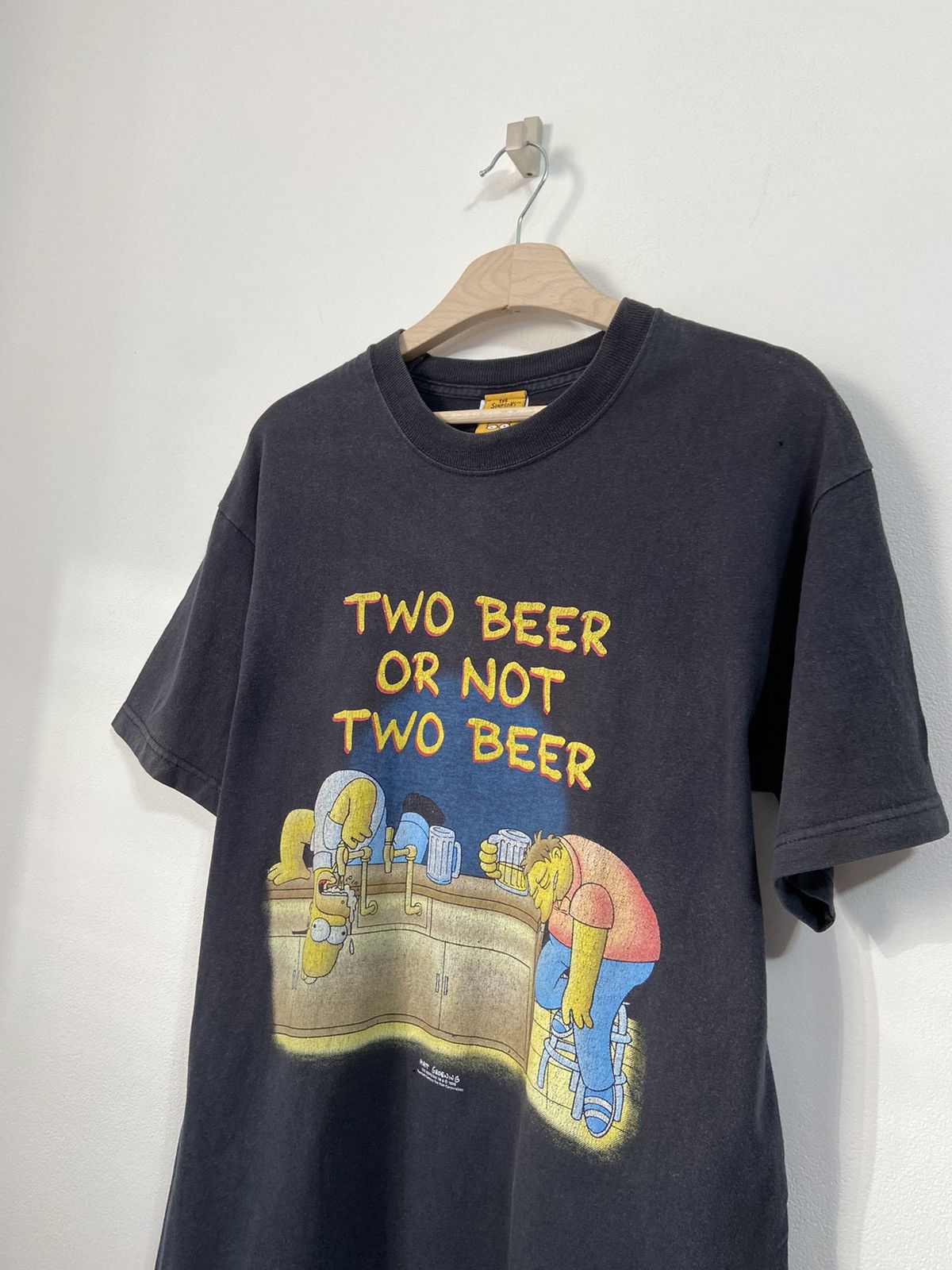 Vintage The Simpson's vintage 1998 two beer t shirt Size US M / EU 48-50 / 2 - 6 Thumbnail
