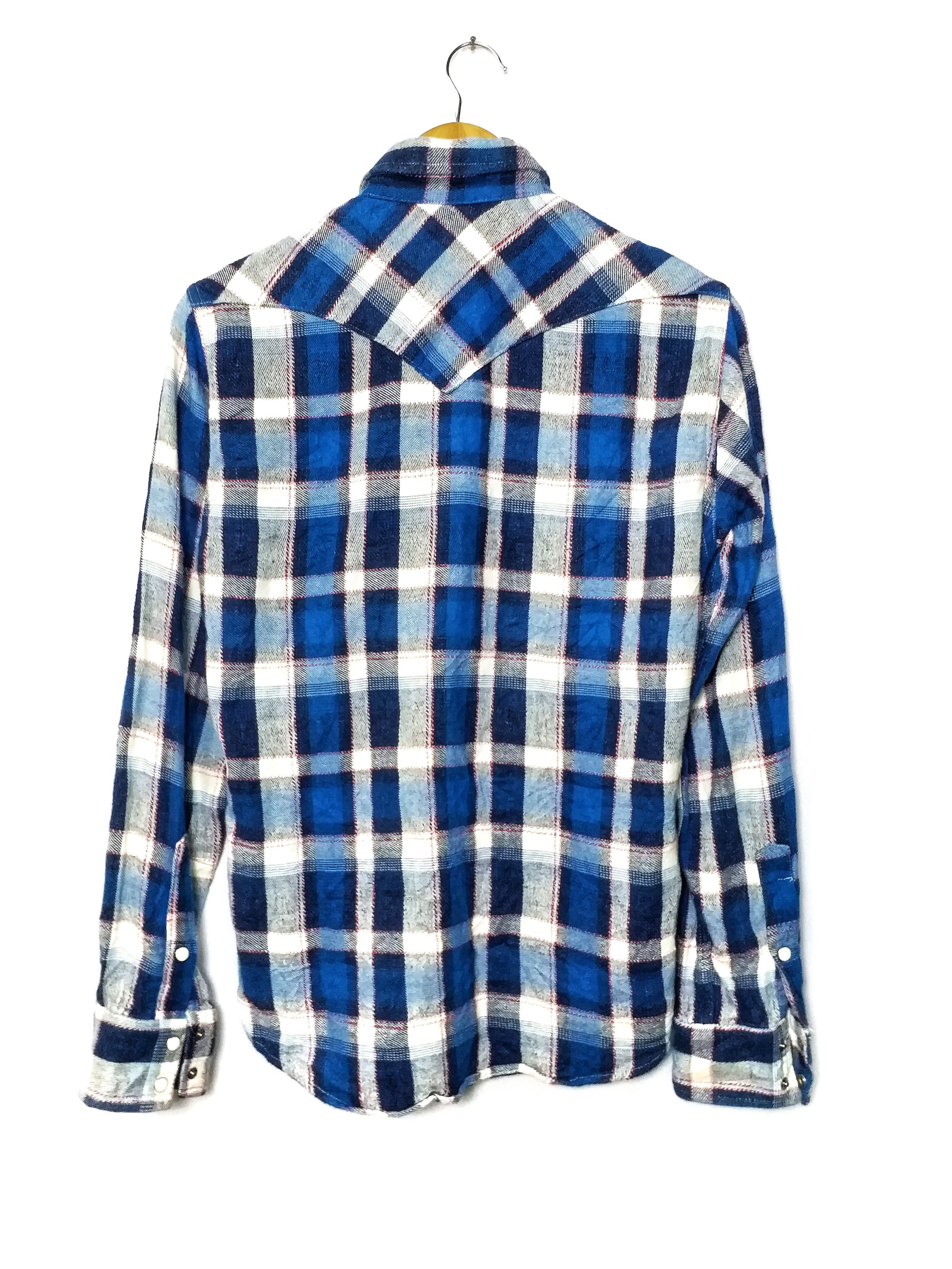 Blue Blue Japan ON SALE🔥BLUE BLUE Dyed Indigo Tartan Flannel Size US S / EU 44-46 / 1 - 2 Thumbnail