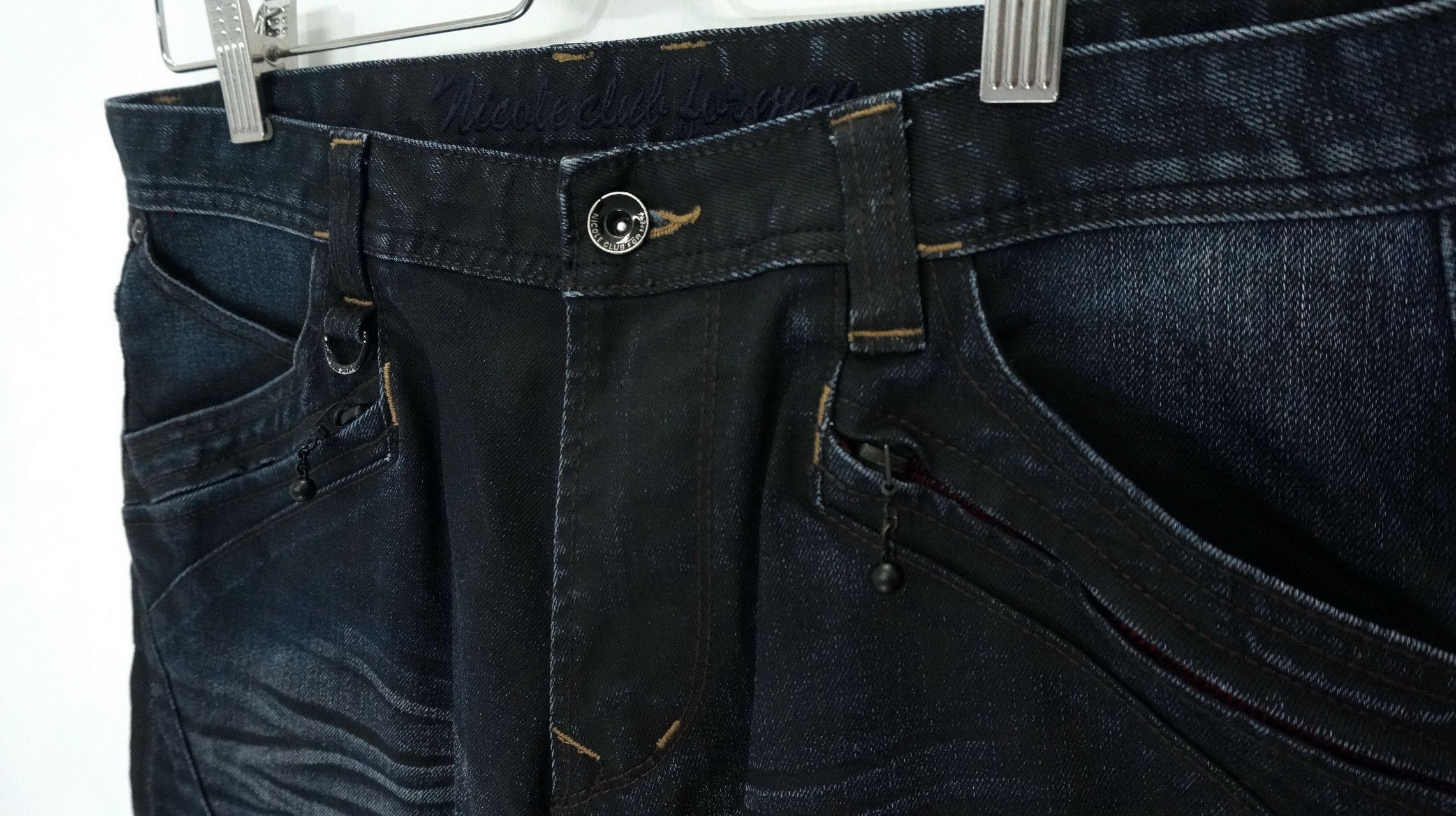 Japanese Brand Flare 🔥 NICOLE CLUB FOR MEN Low Rise Jeans Size US 30 / EU 46 - 9 Thumbnail