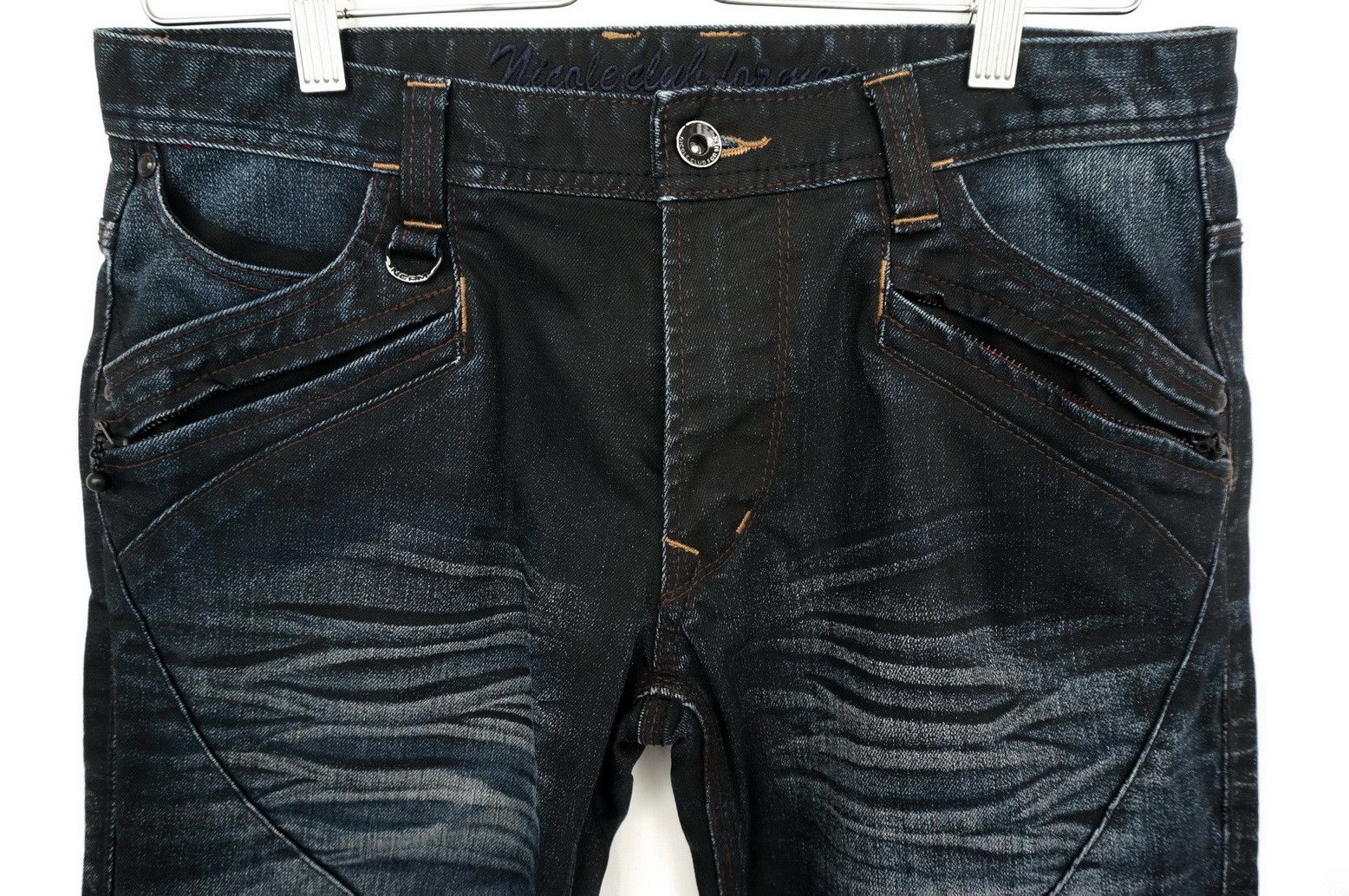 Japanese Brand Flare 🔥 NICOLE CLUB FOR MEN Low Rise Jeans Size US 30 / EU 46 - 4 Thumbnail