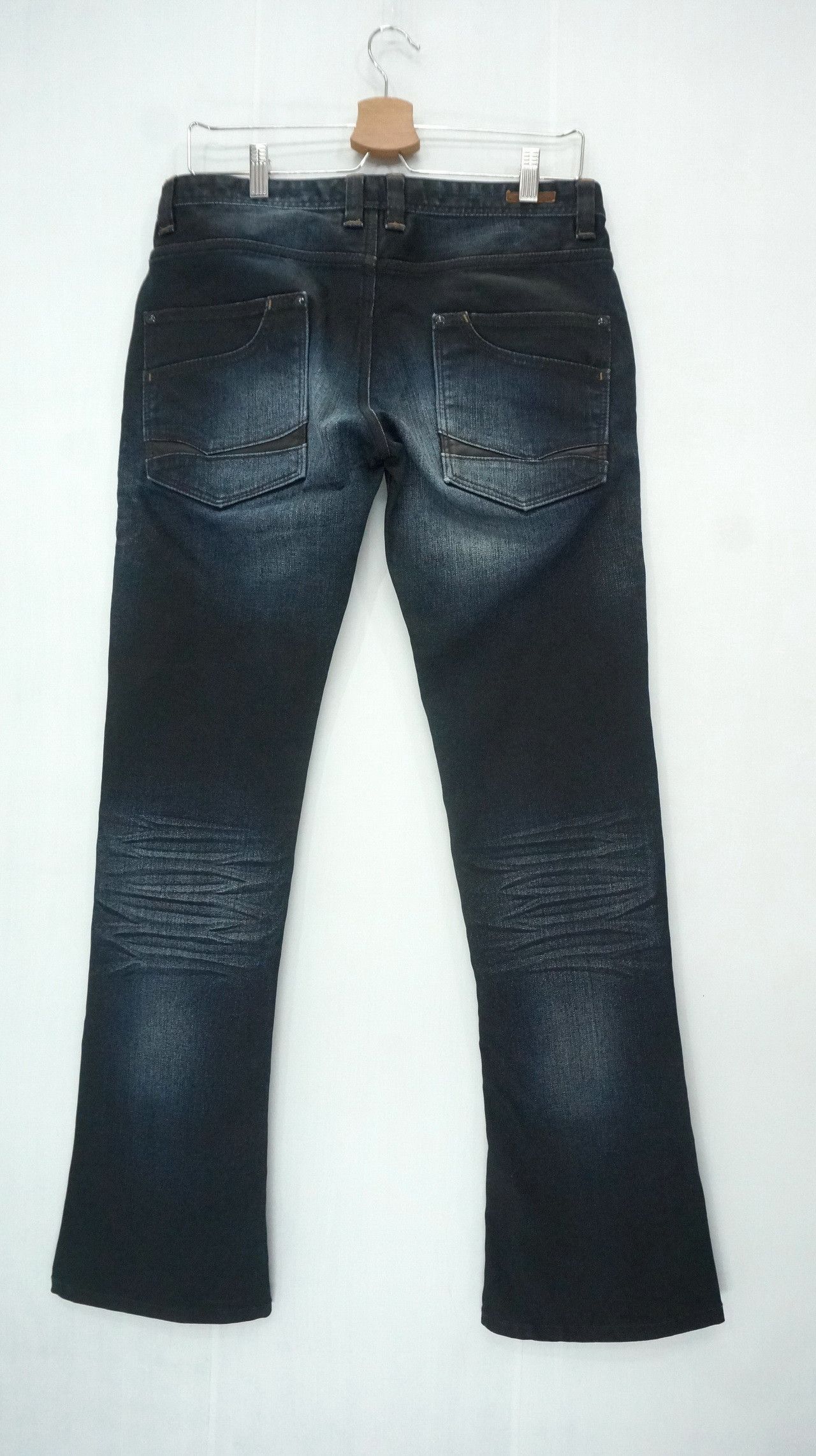 Japanese Brand Flare 🔥 NICOLE CLUB FOR MEN Low Rise Jeans Size US 30 / EU 46 - 3 Thumbnail