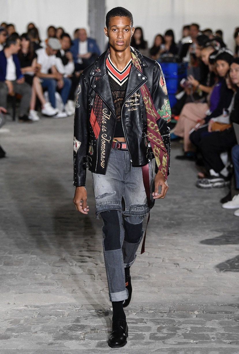 image of Miharayasuhiro Ss19 Runways Deconstructed Denim in Grey, Men's (Size 32)